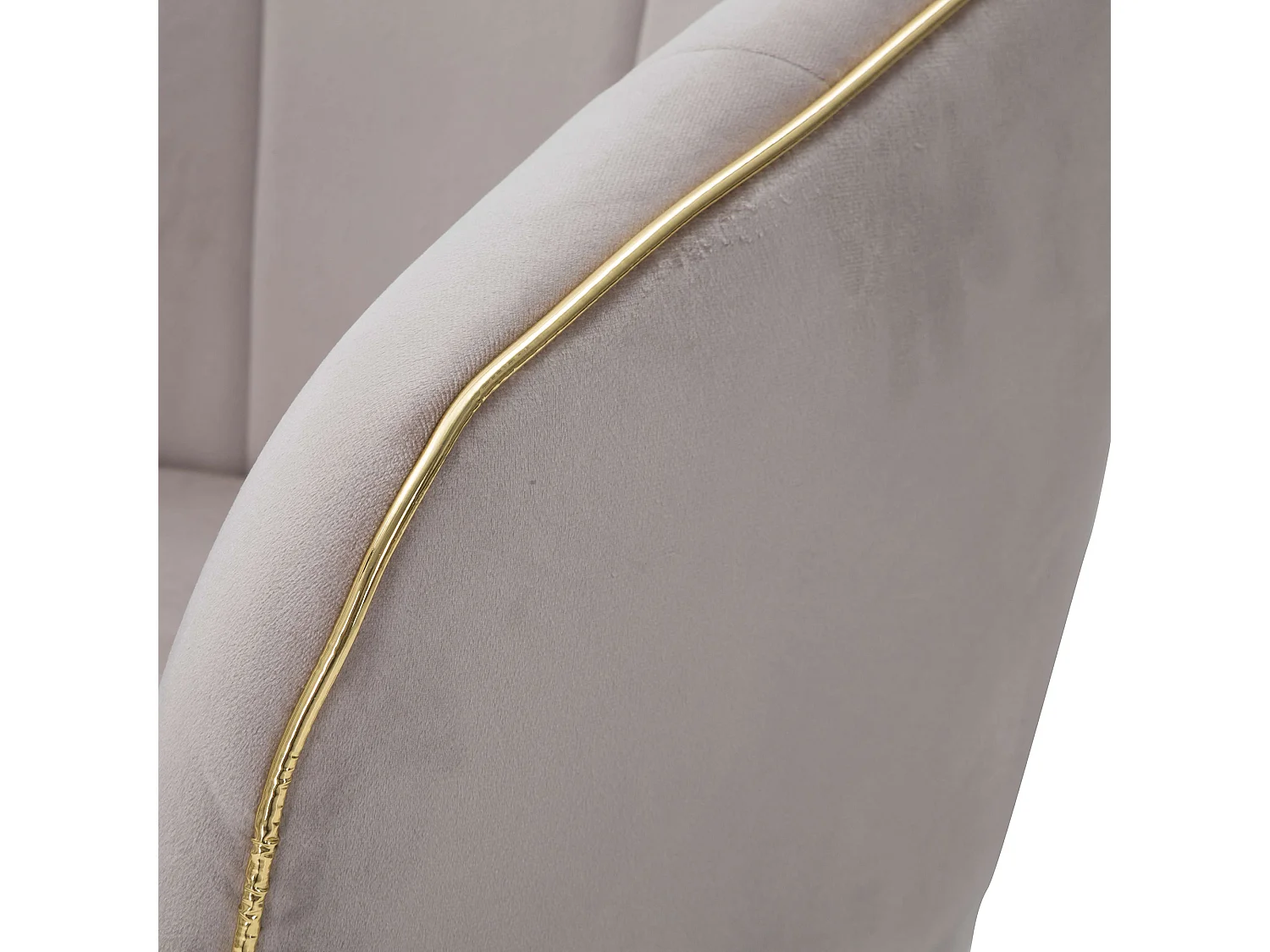 Poltrona Cachi, Braccioli, 62x58x78h cm Grigio, Poltroncina, Materiale Struttura in Tessuto, Colore Struttura oro