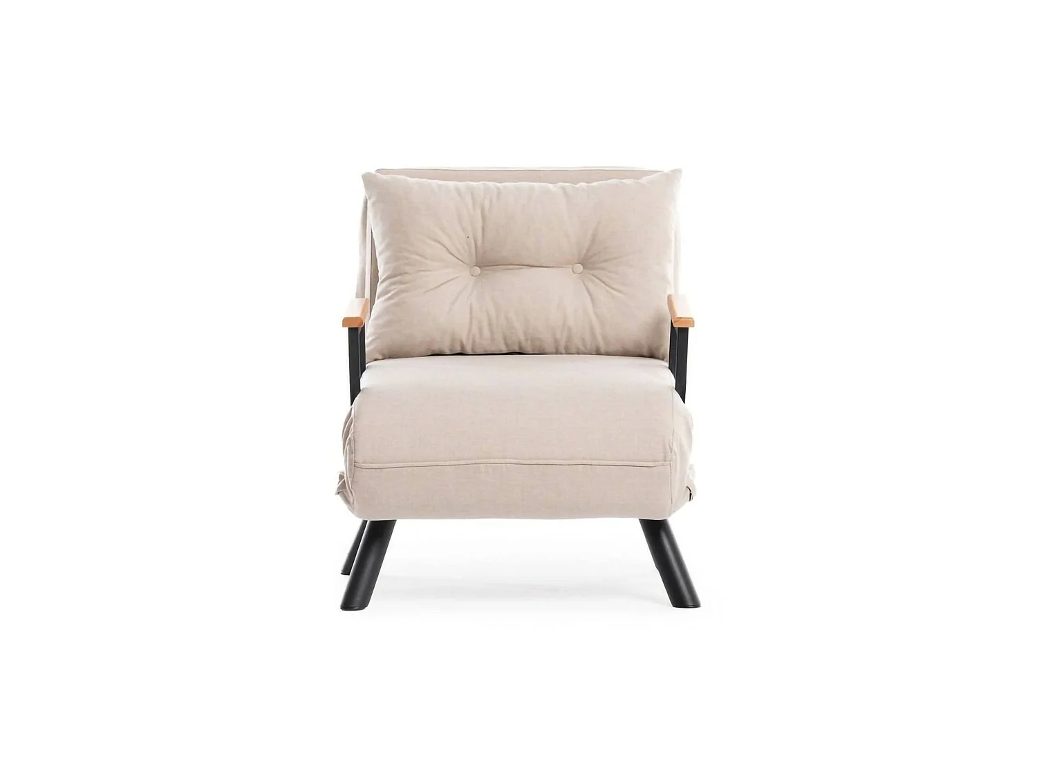 Poltrona Keoni, Reclinabile, 60x78x78h cm Beige, Poltroncina, Braccioli, Peso Supportato 100 kg