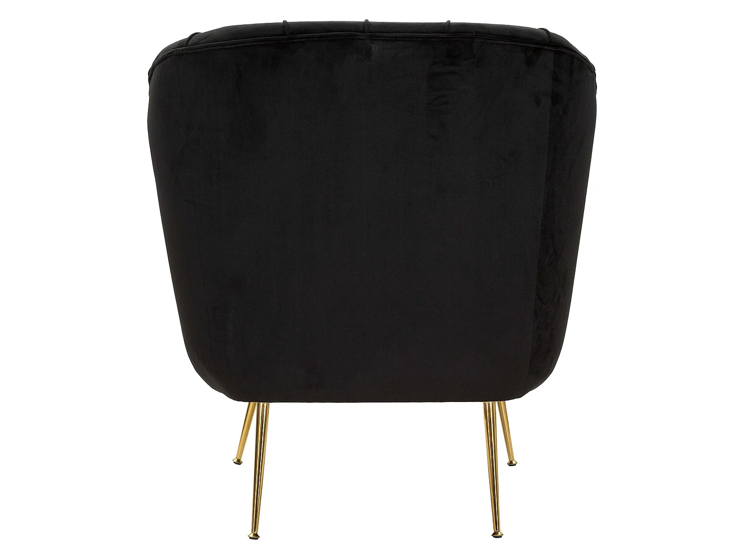 Fauteuil Turtuk avec Coussin, 88x83x91h cm Noir, Petite Chaise, Accoudoirs, Structure Dorée