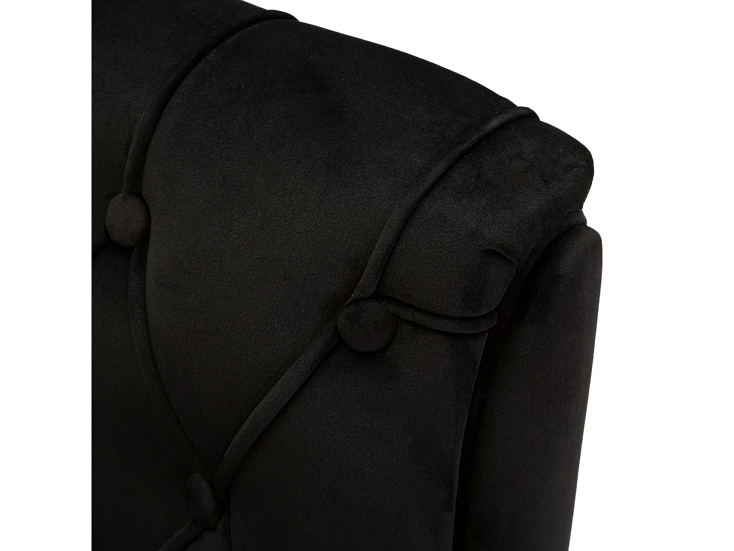 Fauteuil Turtuk avec Coussin, 88x83x91h cm Noir, Petite Chaise, Accoudoirs, Structure Dorée