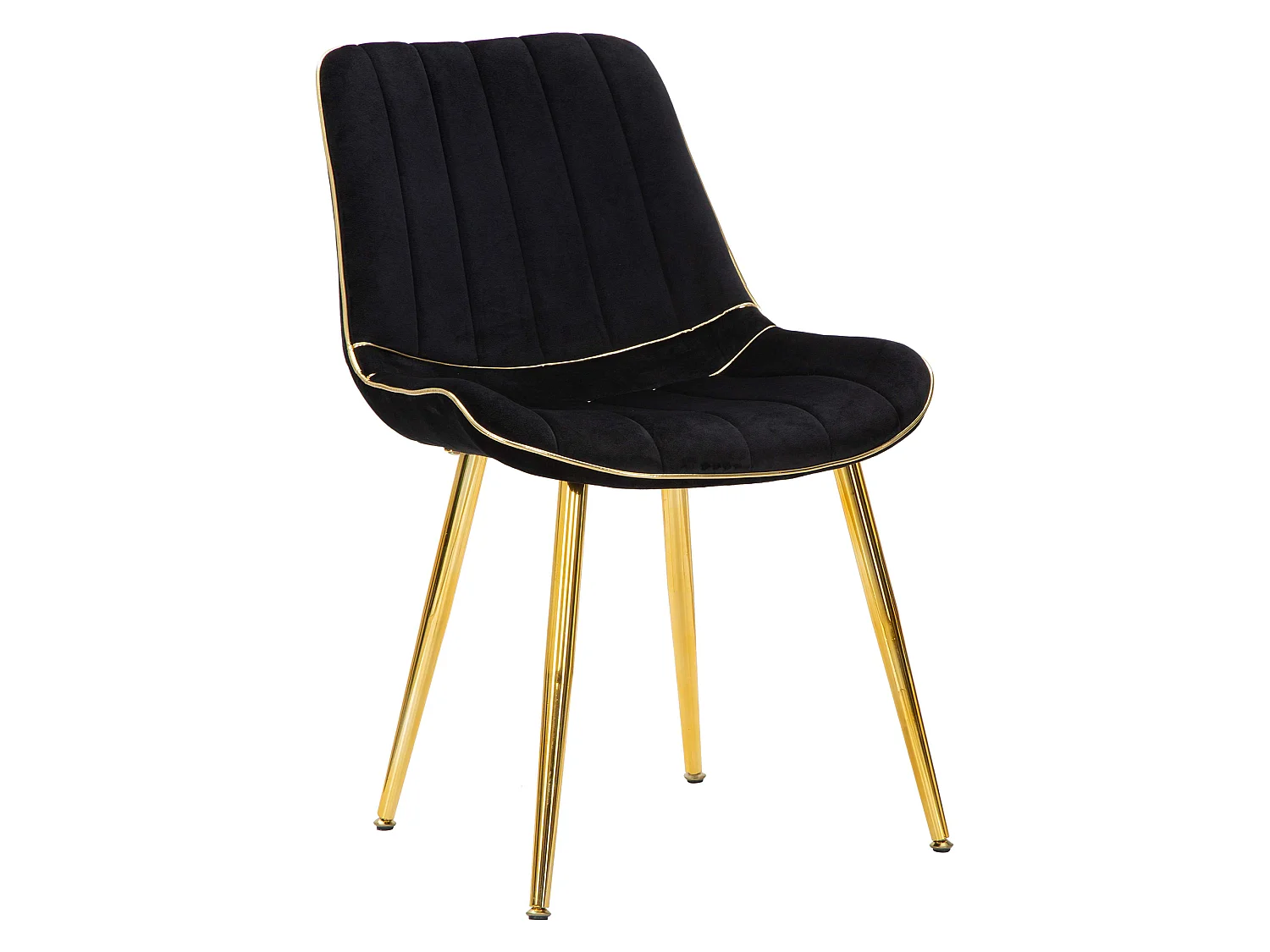 Lot de 2 chaises Ribe, 51x59x79h cm Noir, Fauteuils, Structure en métal, Structure en tissu