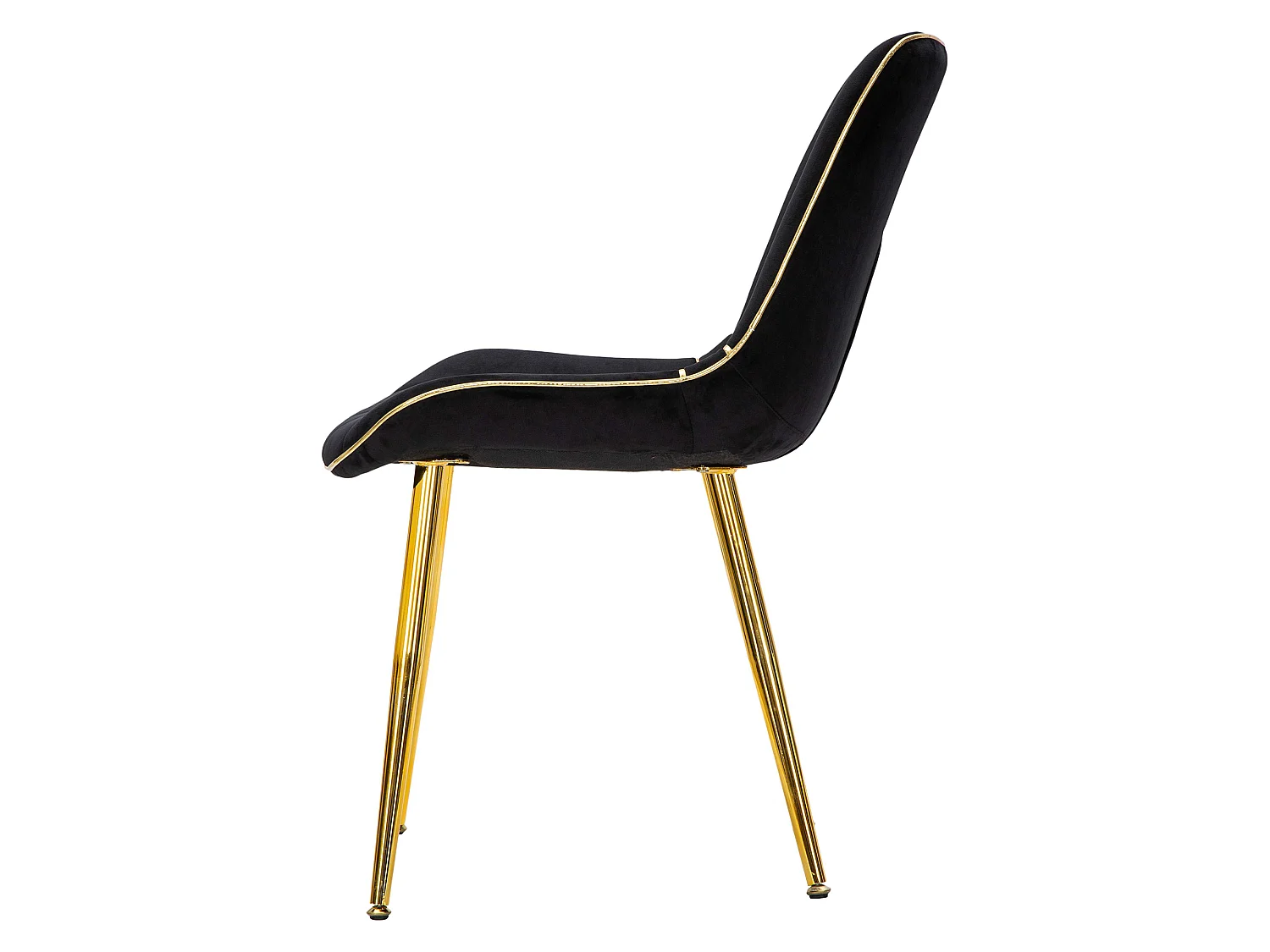 Lot de 2 chaises Ribe, 51x59x79h cm Noir, Fauteuils, Structure en métal, Structure en tissu