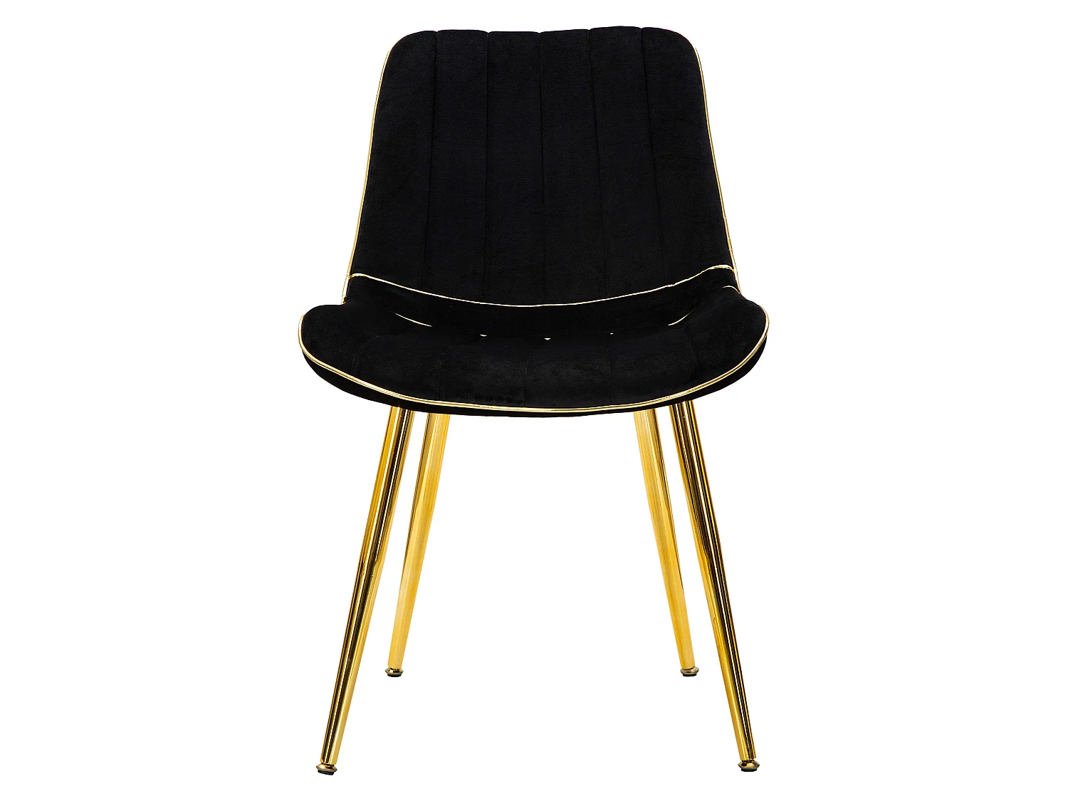 Lot de 2 chaises Ribe, 51x59x79h cm Noir, Fauteuils, Structure en métal, Structure en tissu