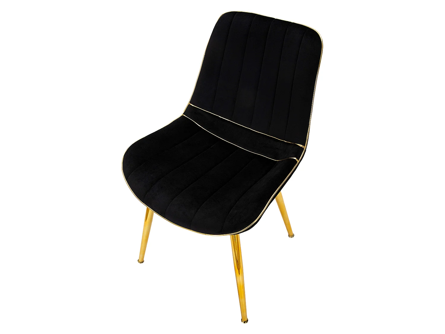 Lot de 2 chaises Ribe, 51x59x79h cm Noir, Fauteuils, Structure en métal, Structure en tissu