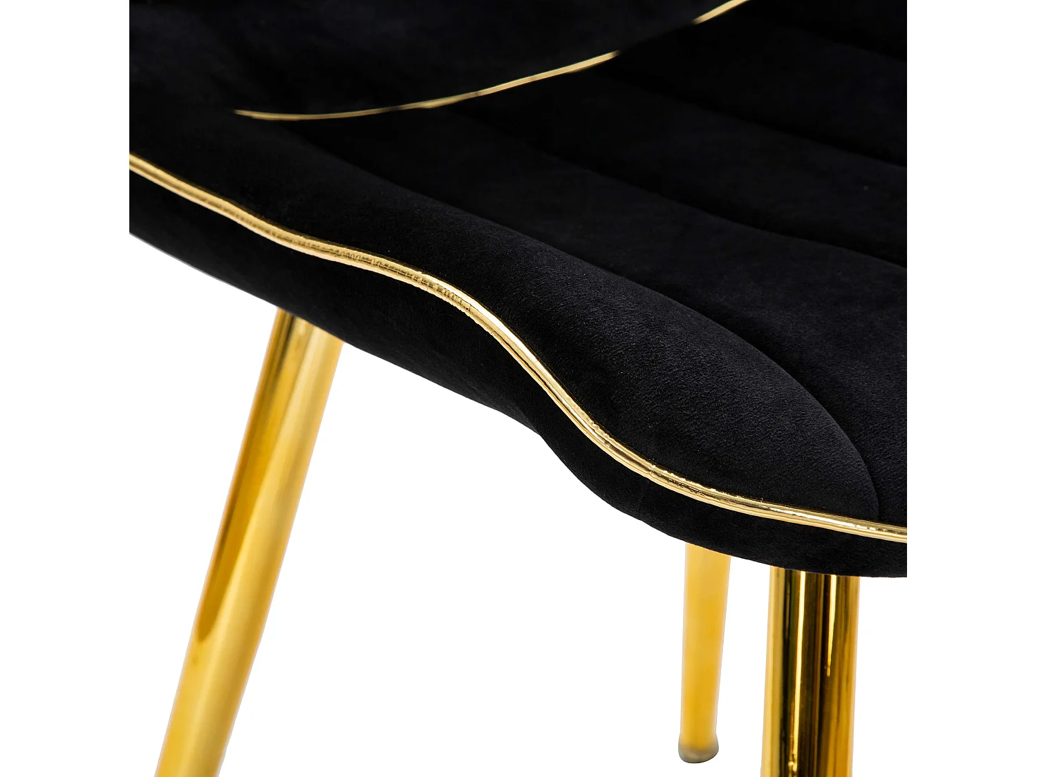 Lot de 2 chaises Ribe, 51x59x79h cm Noir, Fauteuils, Structure en métal, Structure en tissu