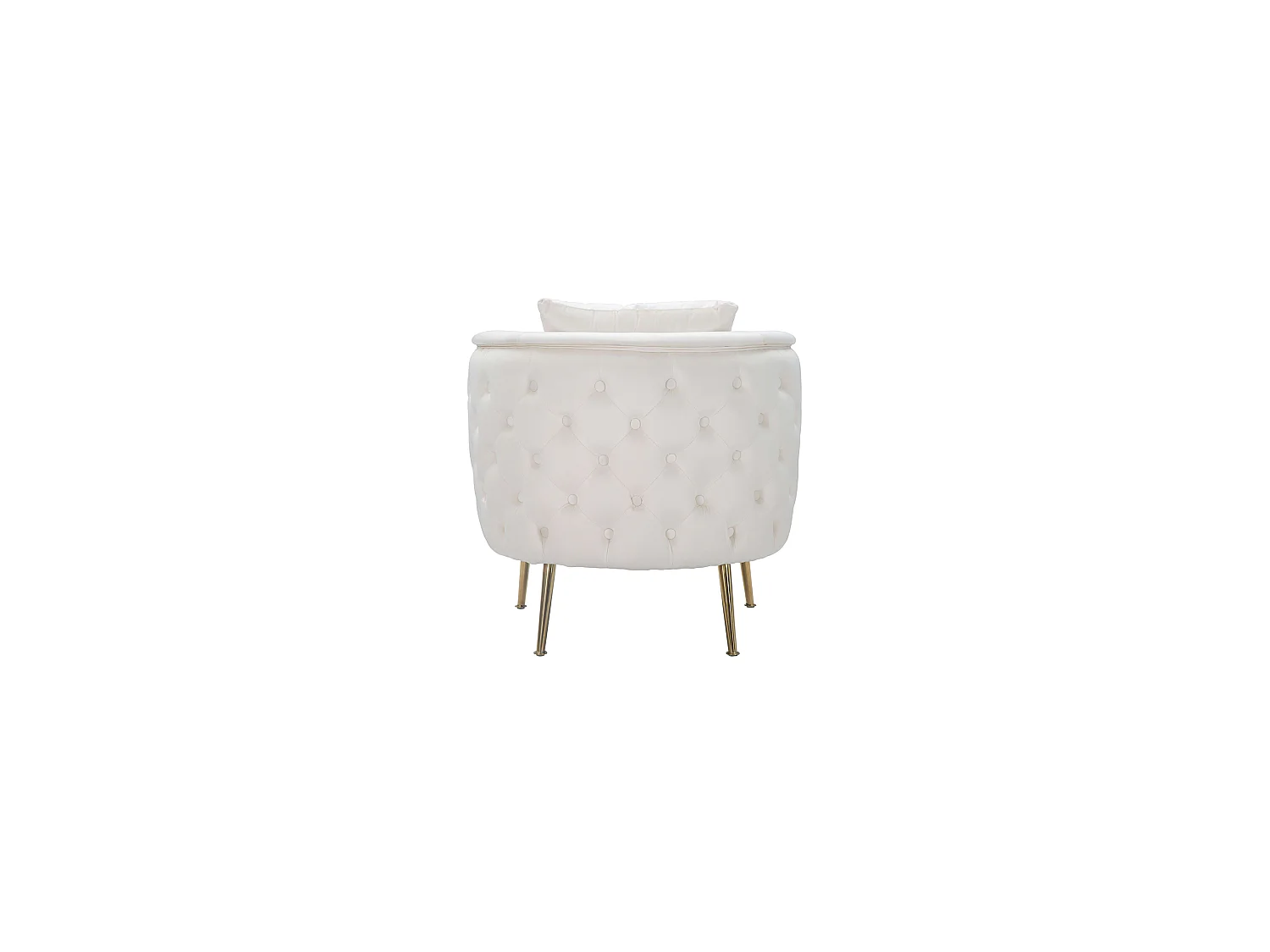 Poltrona Killar, Rivestimento in Velluto, 76x74x71h cm Bianco Crema, Poltroncina, Braccioli, Materiale Struttura in Metallo