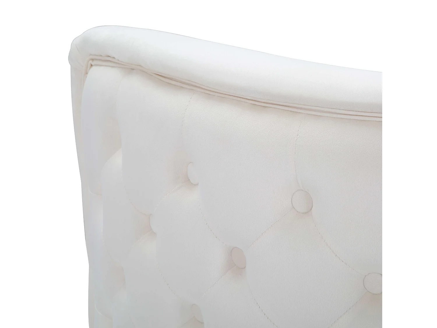 Poltrona Killar, Rivestimento in Velluto, 76x74x71h cm Bianco Crema, Poltroncina, Braccioli, Materiale Struttura in Metallo