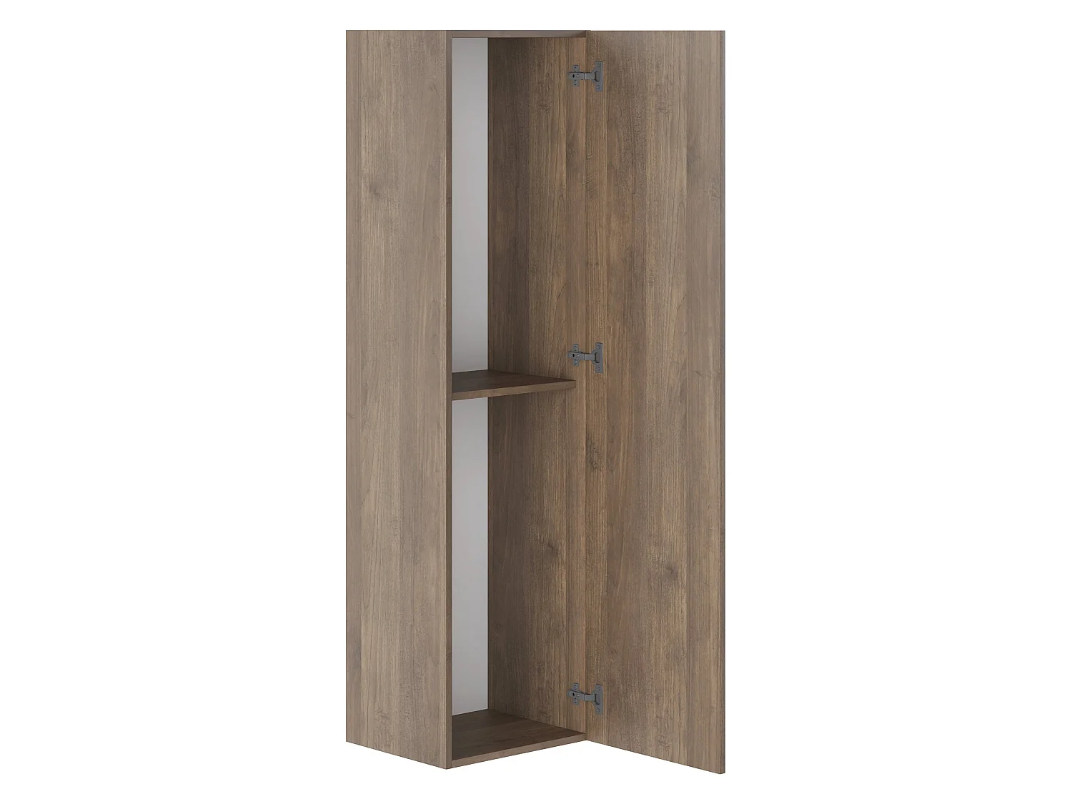 Mobile Pensile Laghetto, Modulabile, 150x40h cm Marrone Noce, un Ripiano, Un'anta