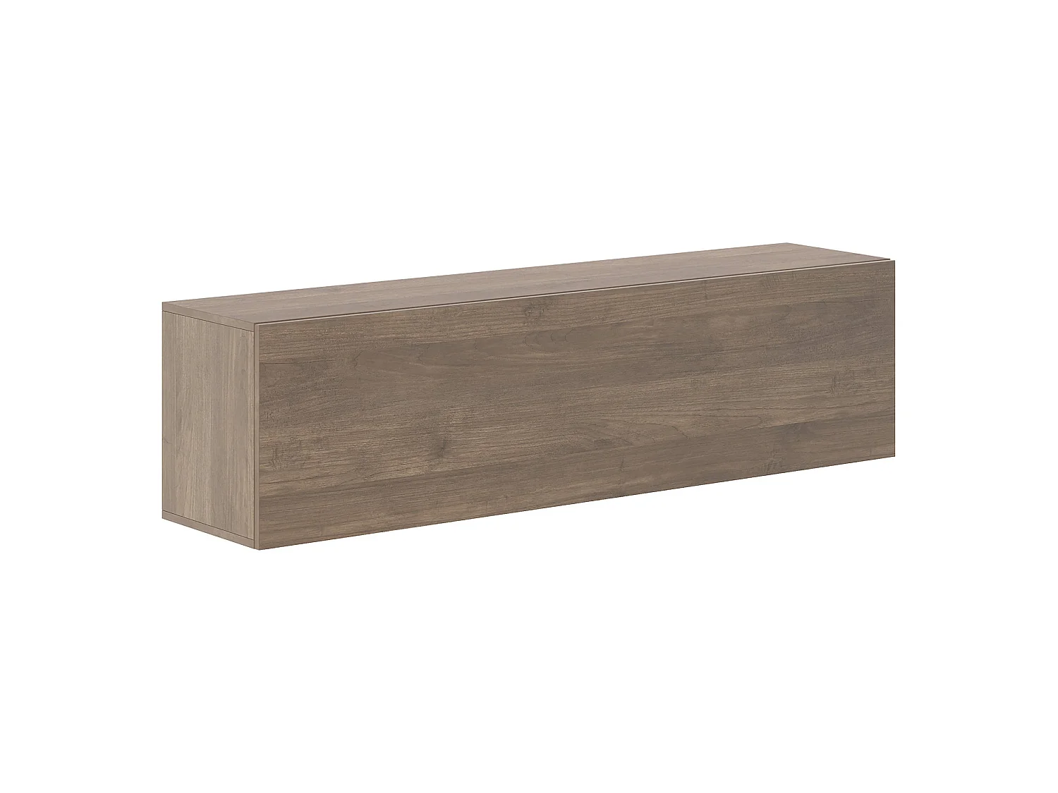 Mobile Pensile Laghetto, Modulabile, 150x40h cm Marrone Noce, un Ripiano, Un'anta