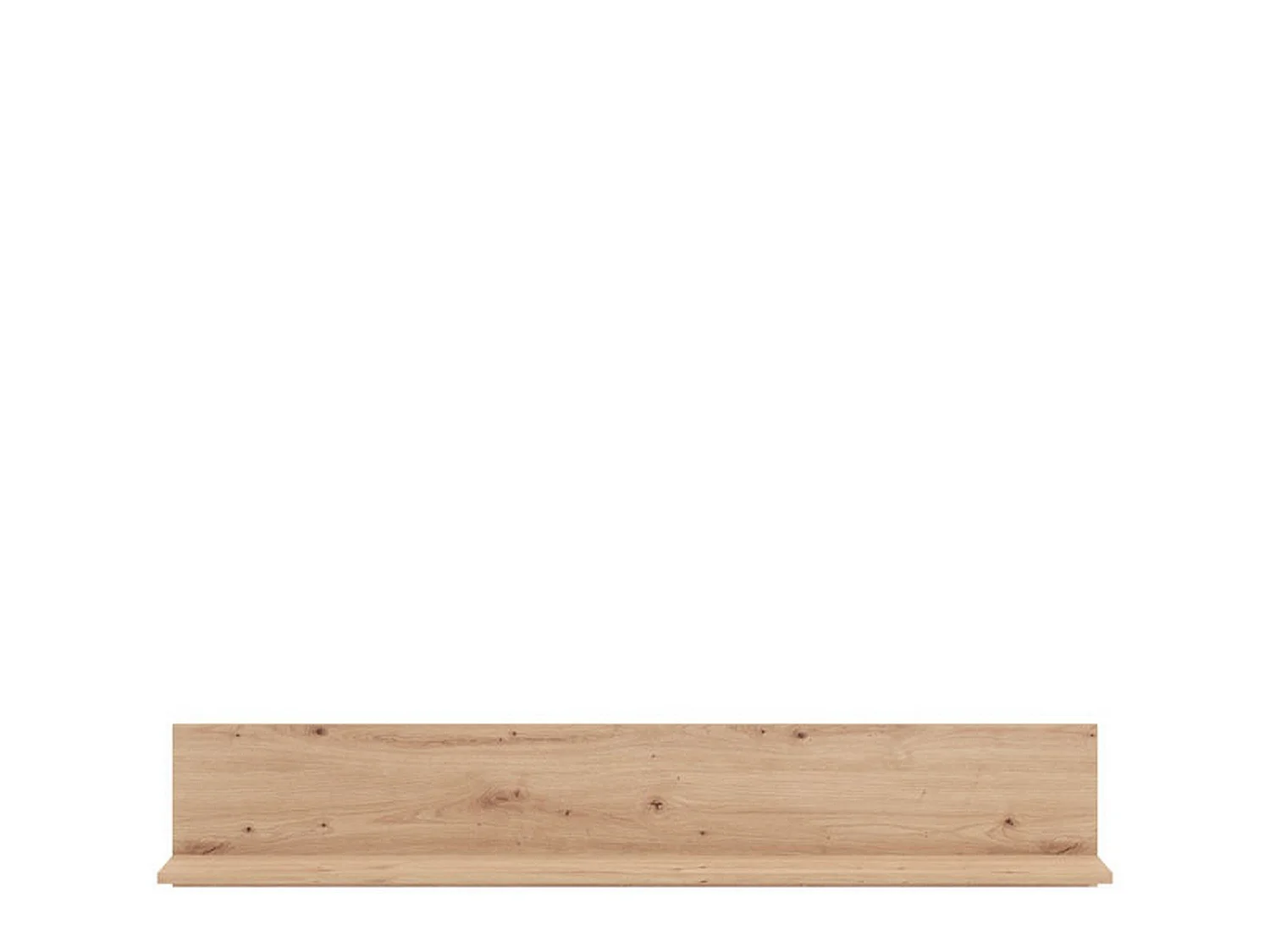Mensola Renatico, un Ripiano, 138x20x24h cm Marrone Rovere Nodi, Portata Ripiani 5, Sfumatura Colore Struttura Rovere Nodi