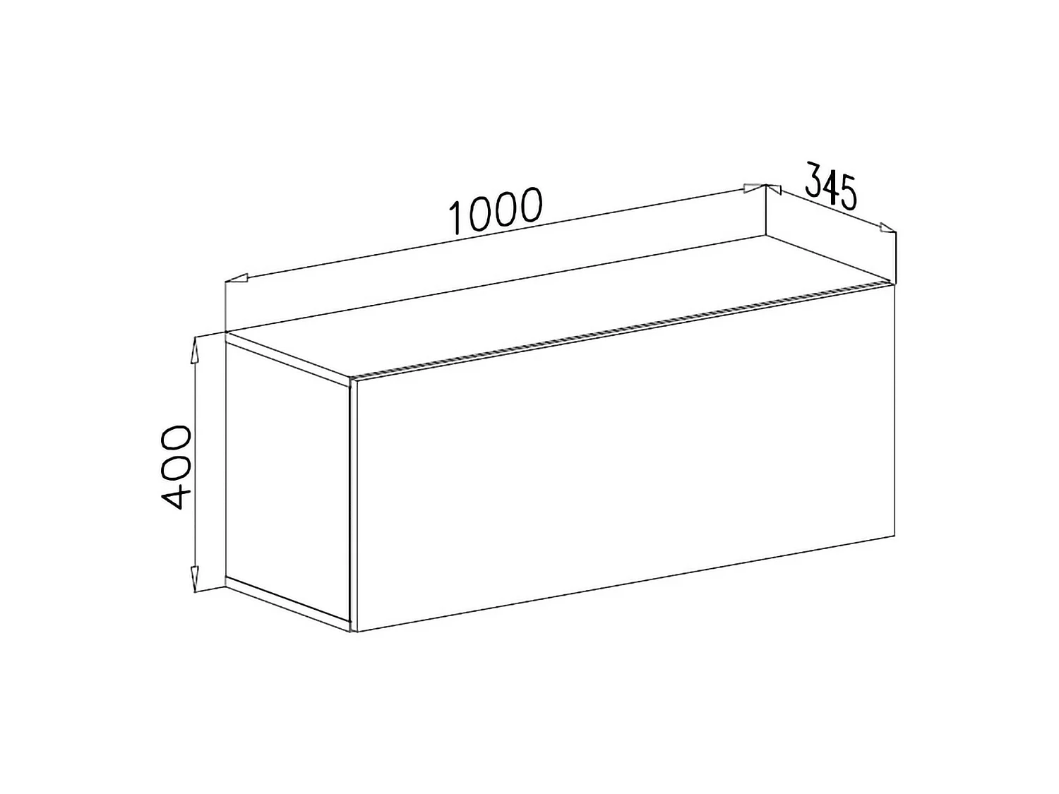Mobile Pensile Pimonte, Modulabile, 100x40h cm Marrone Noce, un Ripiano, Un'anta