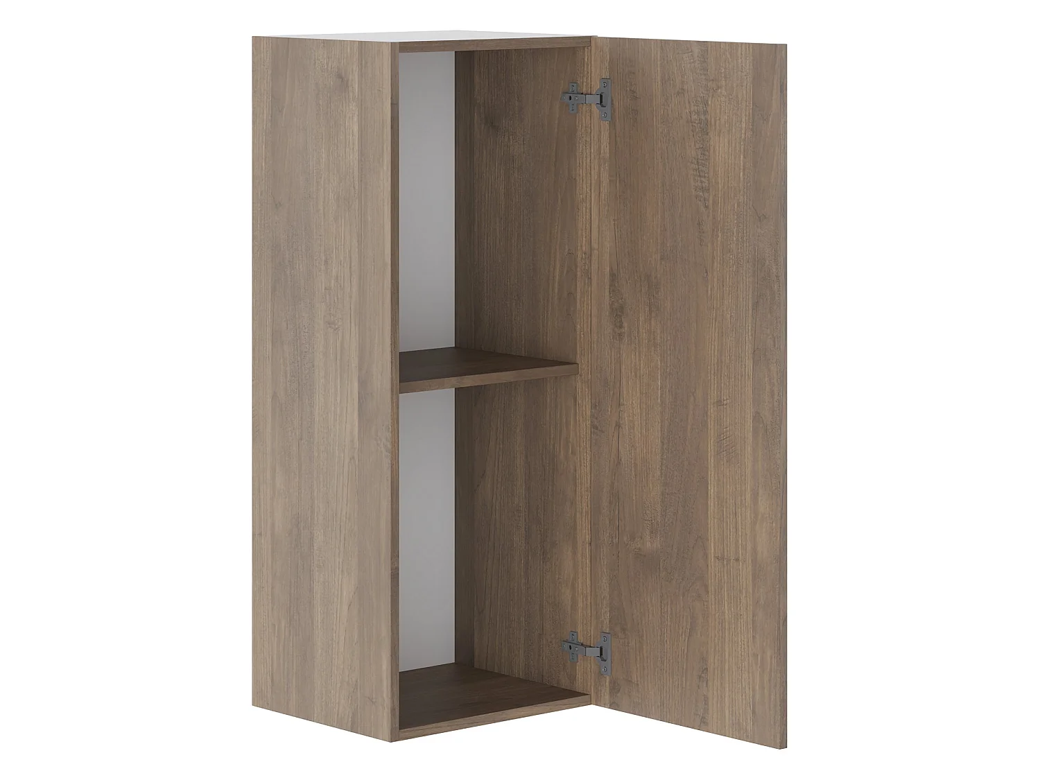 Mobile Pensile Pimonte, Modulabile, 100x40h cm Marrone Noce, un Ripiano, Un'anta