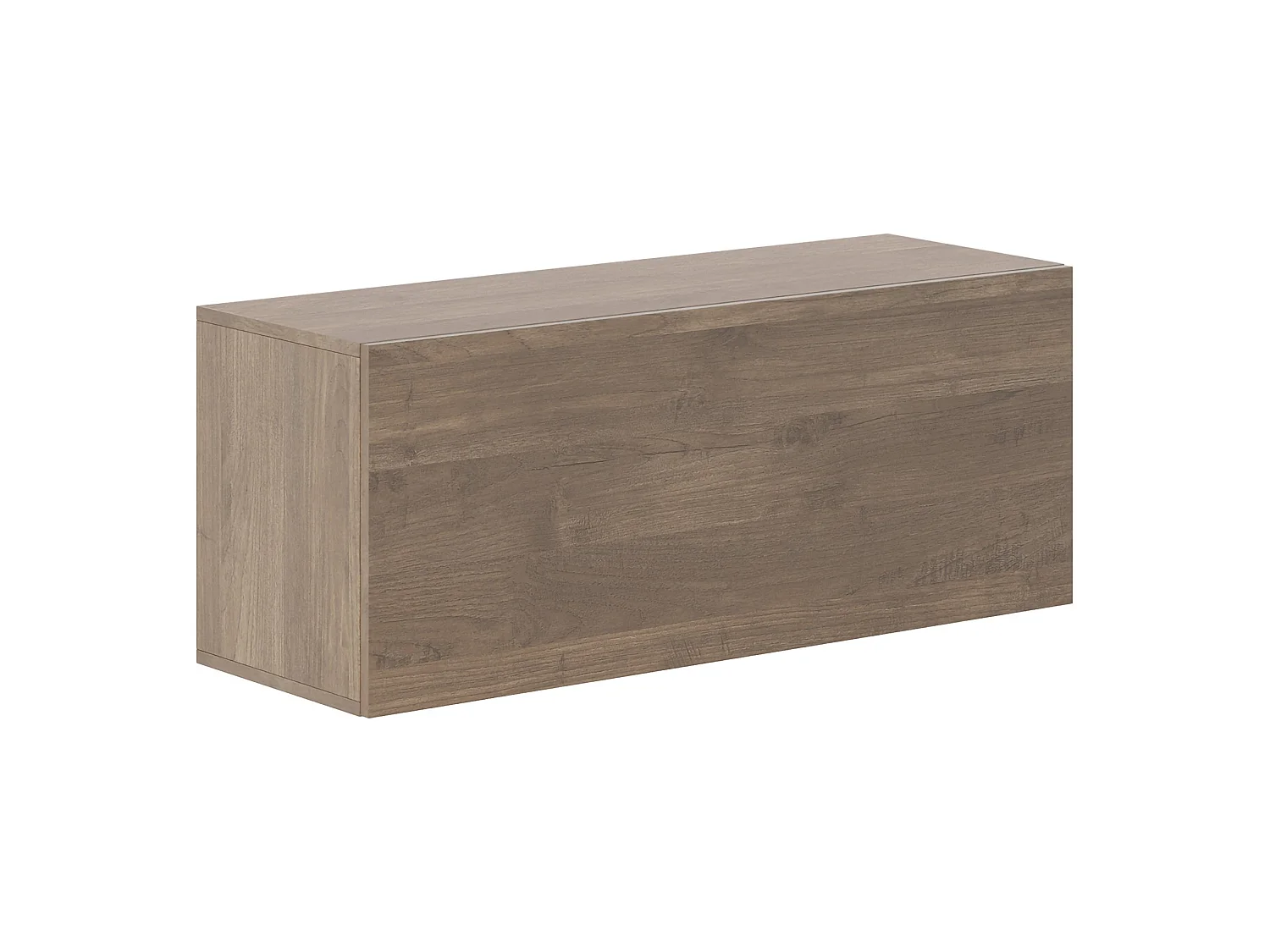 Mobile Pensile Pimonte, Modulabile, 100x40h cm Marrone Noce, un Ripiano, Un'anta