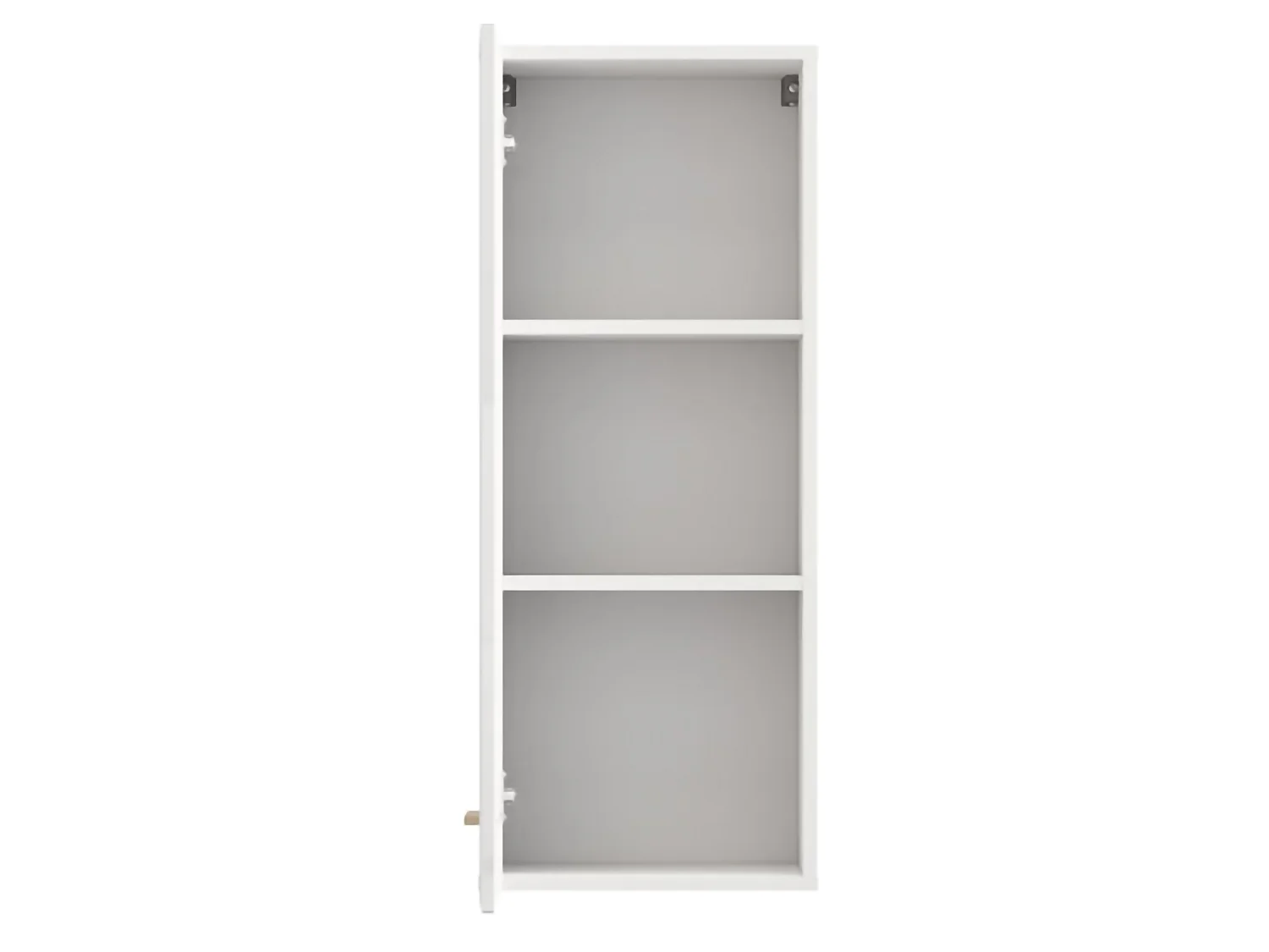 Meuble Mural Fresis, 2 Étagères, 39x96h cm Blanc Mat, 1 Porte, 3 Compartiments