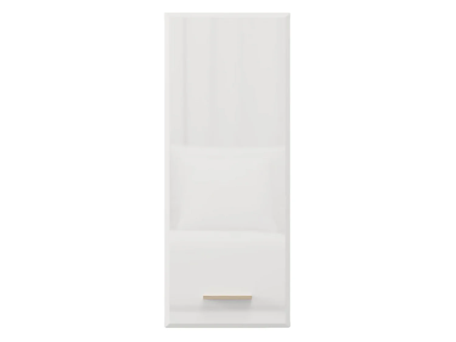Meuble Mural Fresis, 2 Étagères, 39x96h cm Blanc Mat, 1 Porte, 3 Compartiments