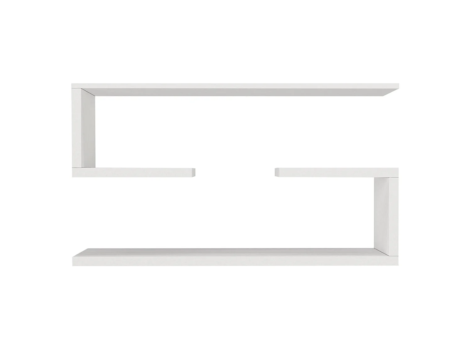Mensola Savogna, 4 Ripiani, 60x15x18h cm Bianco, set da 2 Mensole