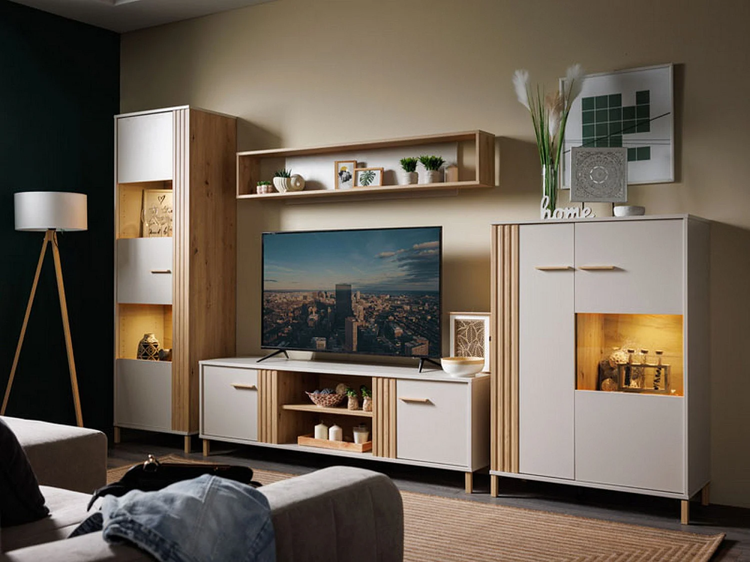 Mensola Valdieri, 2 Ripiani, 151x20x32h cm Marrone Rovere, Portata Ripiani 5, Sfumatura Colore Struttura Rovere