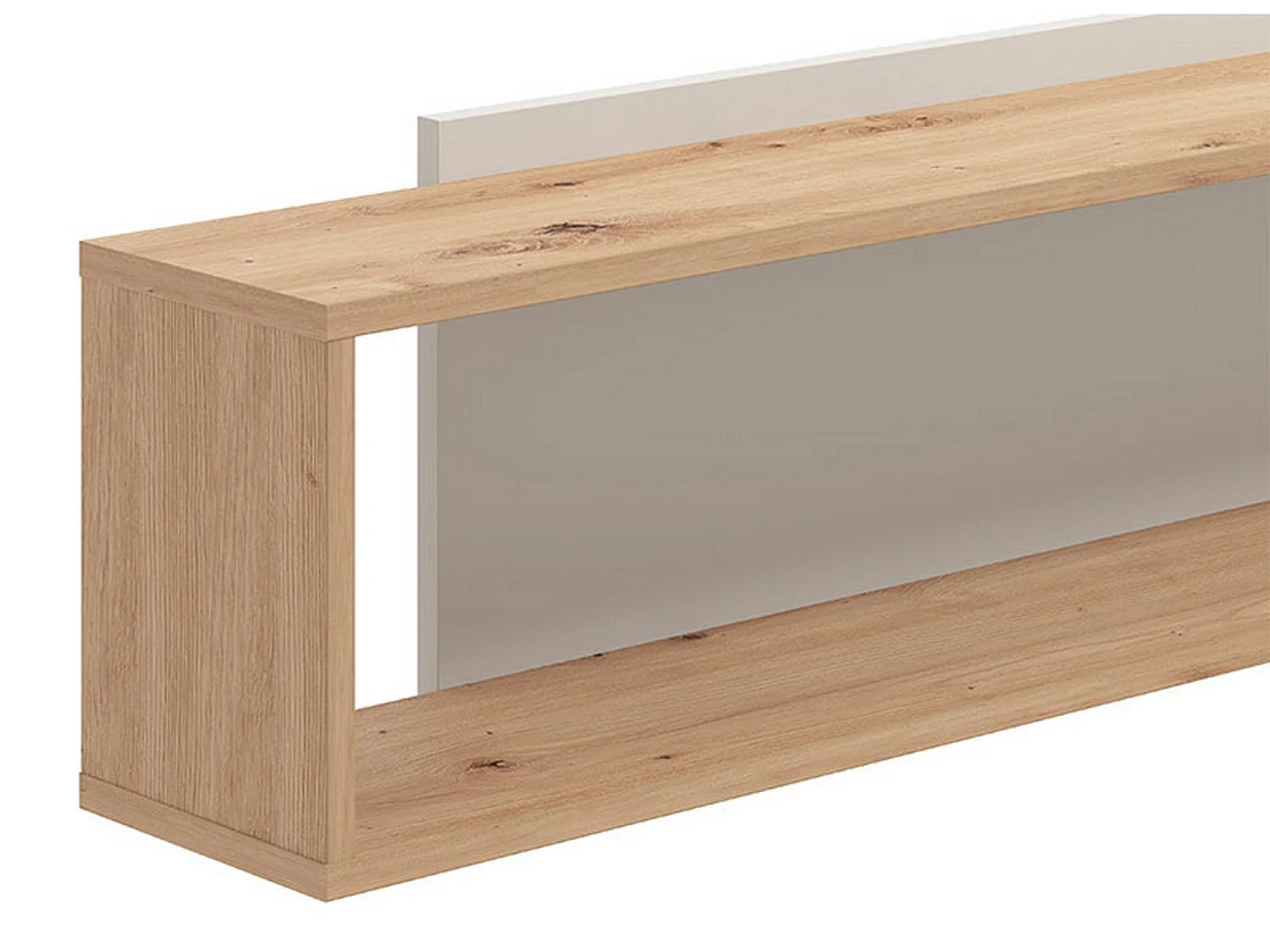 Mensola Valdieri, 2 Ripiani, 151x20x32h cm Marrone Rovere, Portata Ripiani 5, Sfumatura Colore Struttura Rovere