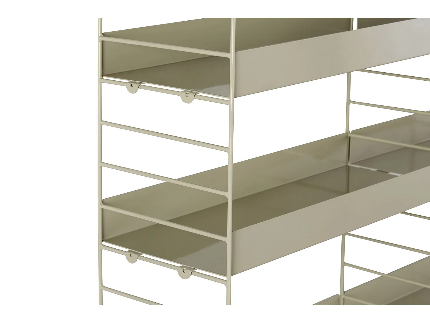 Mensola Scurelle, 3 Ripiani, 98x21x100h cm Grigio Tortora, Sfumatura Colore Struttura Tortora