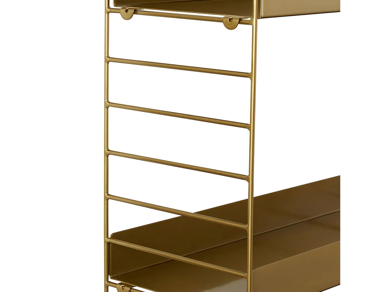 Étagère Scurelle, 3 niveaux, 98x21x100h cm or,