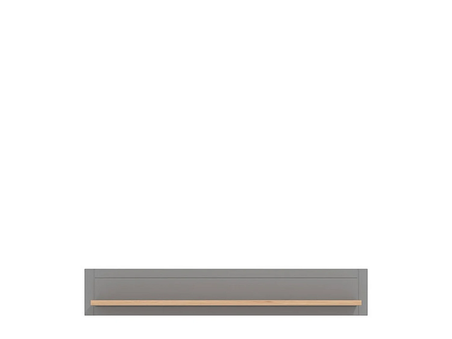 Mensola Suelli, un Ripiano, 146x20x24h cm Grigio, Dettaglio Geometrico, Portata Ripiani 5