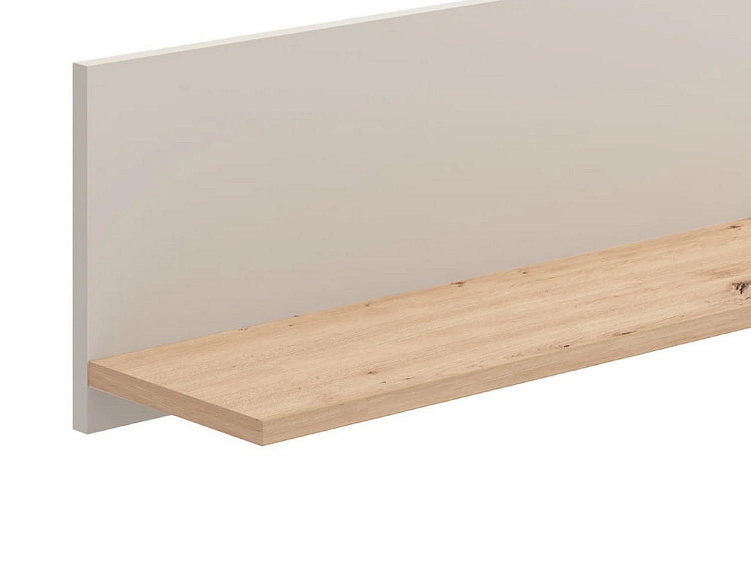 Mensola Dugenta, un Ripiano, 138x20x24h cm Beige, Portata Ripiani 5, Sfumatura Colore Struttura Rovere
