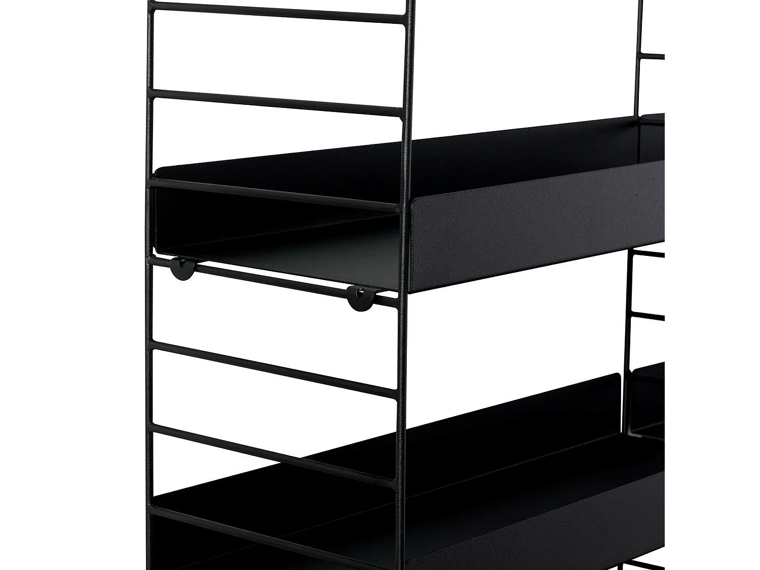 Étagère Scurelle, 3 Étagères, 98x21x100h cm Noir,