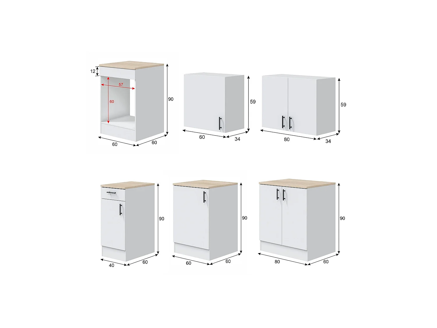Cocina Velvenia, un cajón, blanco, cocinita, 7 estantes, apertura abatible, corredera, Electrodomésticos no incluidos