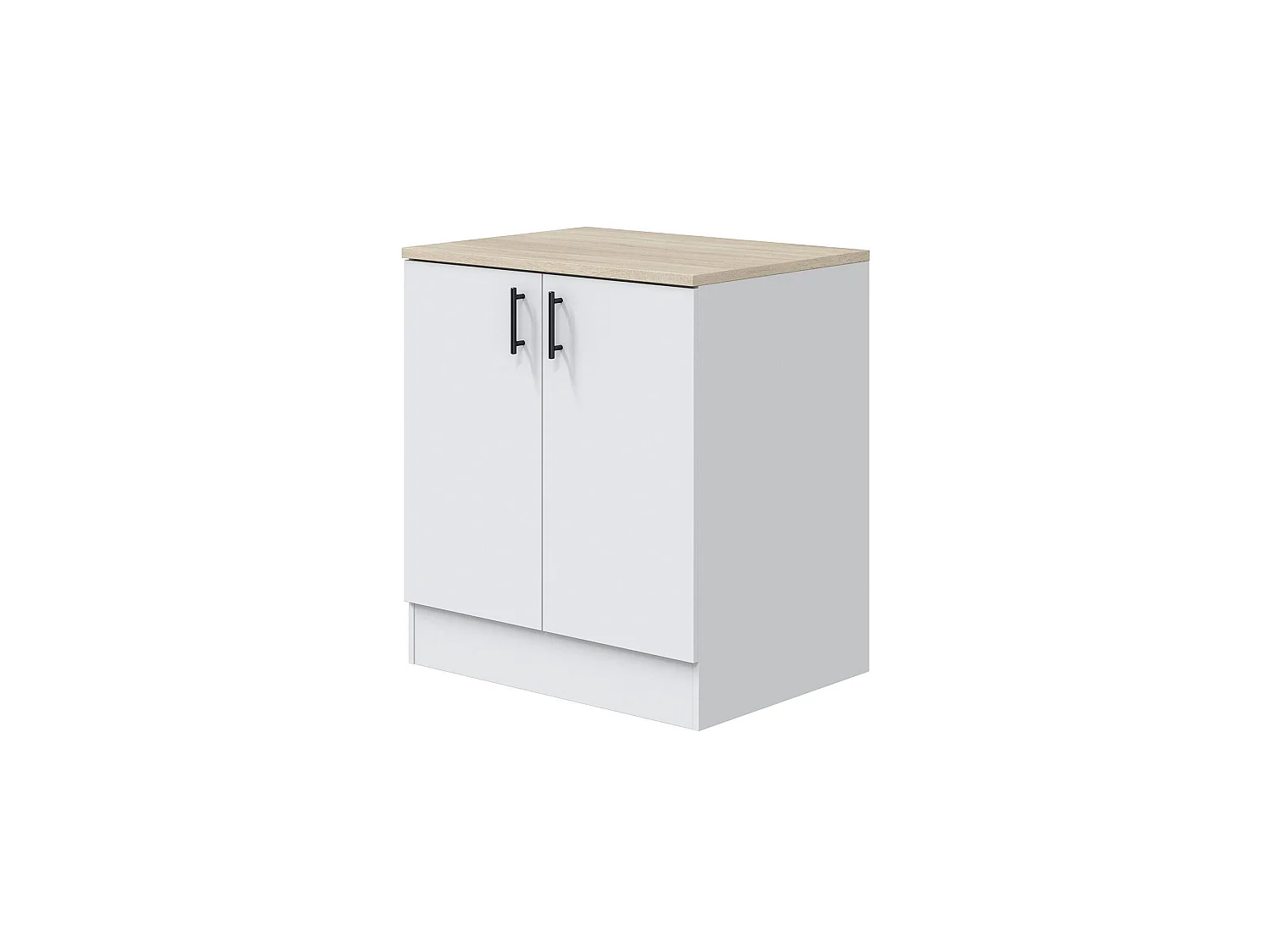 Cocina Velvenia, un cajón, blanco, cocinita, 7 estantes, apertura abatible, corredera, Electrodomésticos no incluidos