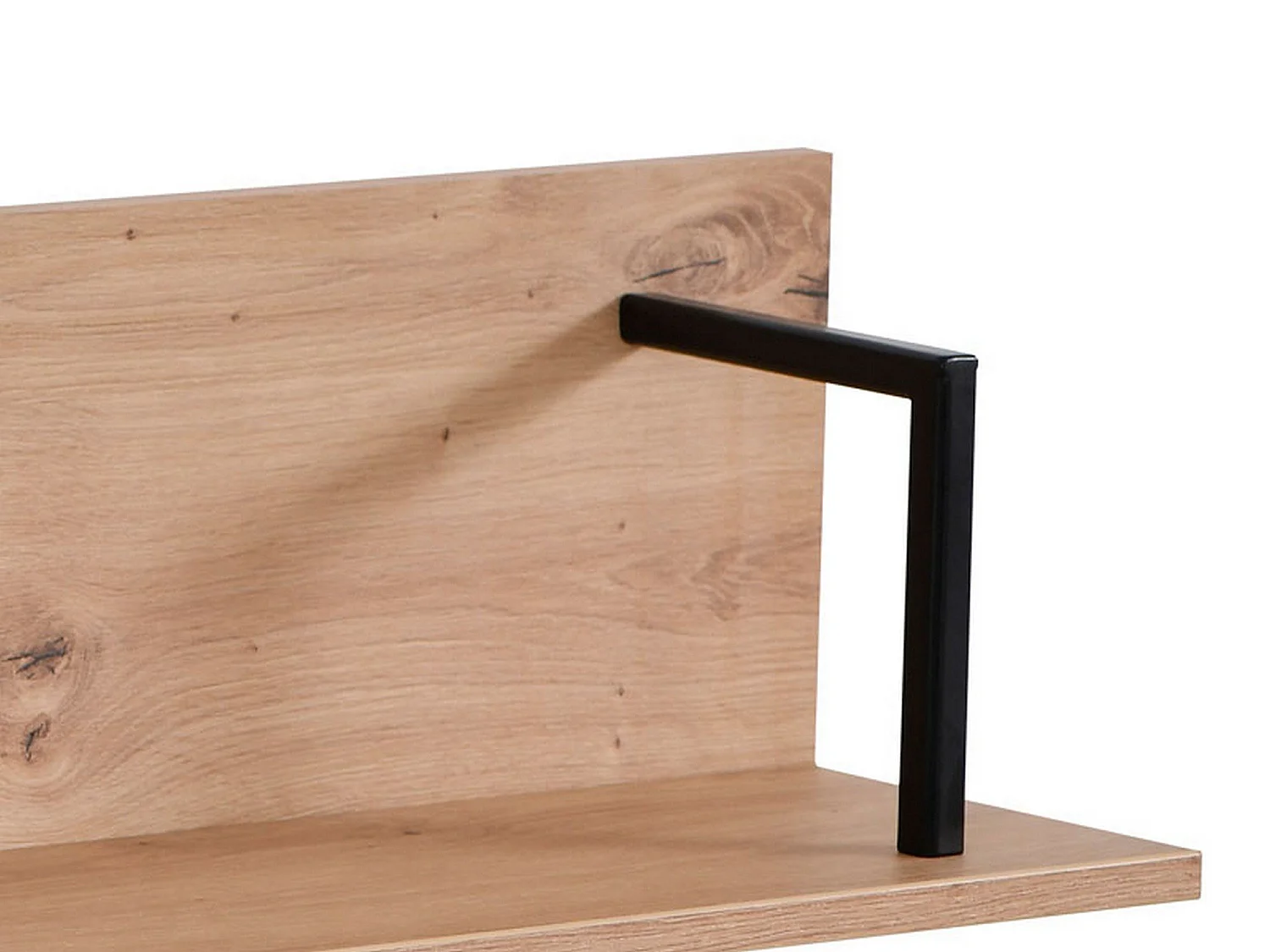Mensola Oriolo, un Ripiano, 138x21x24h cm Marrone Rovere Nodi, Portata Ripiani 5, Sfumatura Colore Struttura Rovere Nodi