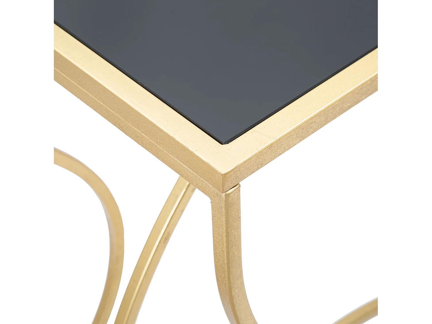 Console Otepaa, un plateau, 130x40x75h cm or fumé, structure en verre, plateau transparent