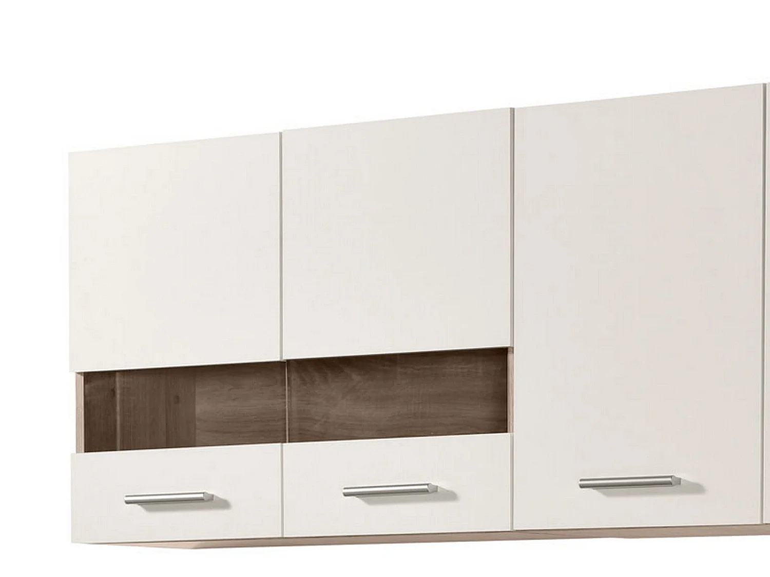 Solarolo Küche, eine Schublade, Weiß, Kochnische, 3 Einlegeböden, 8 Türen, Elektrogeräte nicht im Lieferumfang enthalten