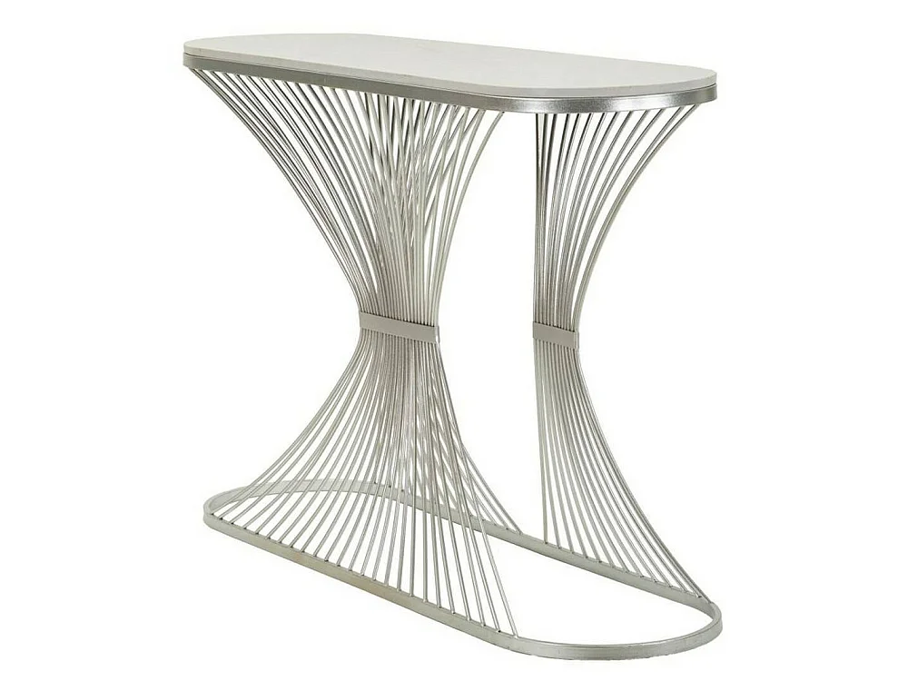 Branduzzo console, draagvermogen 40 kg, 120x35x79h cm zilver, kleur blad zilver