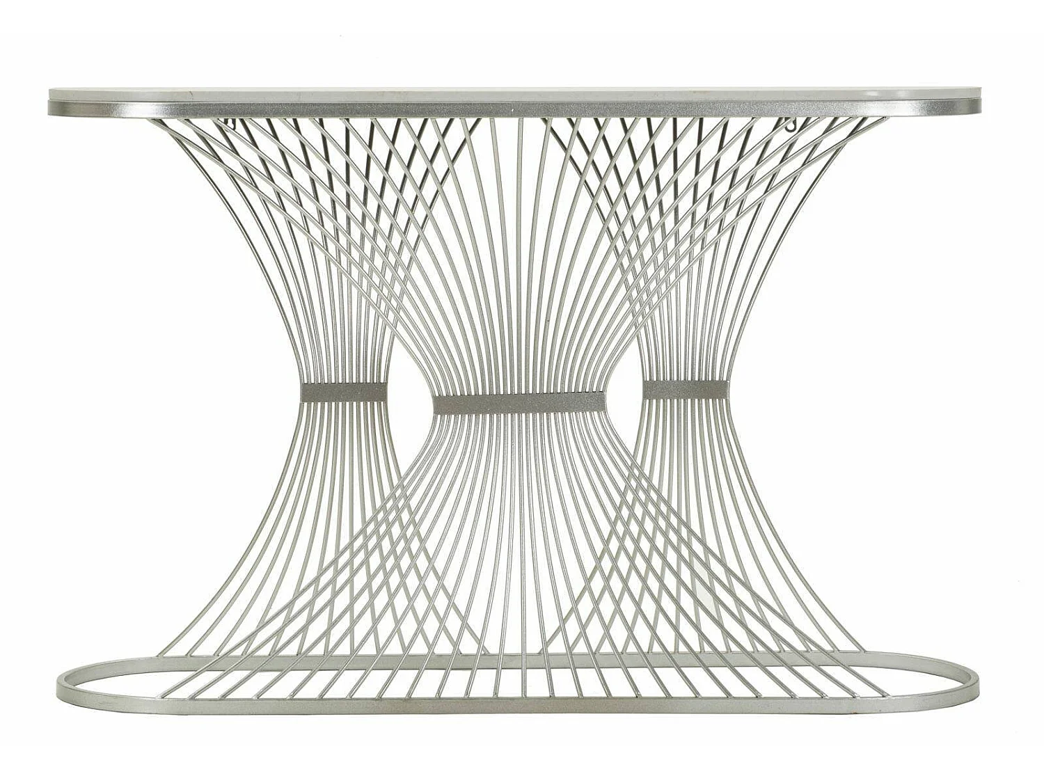 Branduzzo console, draagvermogen 40 kg, 120x35x79h cm zilver, kleur blad zilver