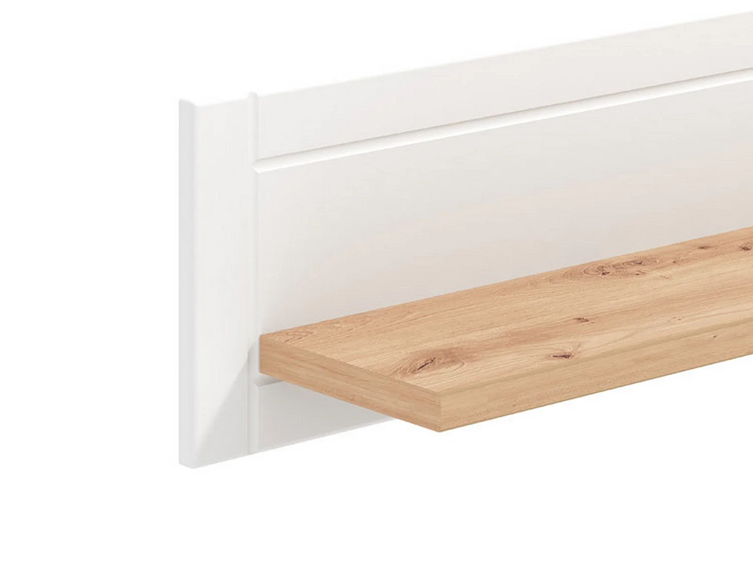 Étagère Suelli, une Tablette, 146x20x24h cm Blanc, Détail Géométrique, Charge Tablettes 5