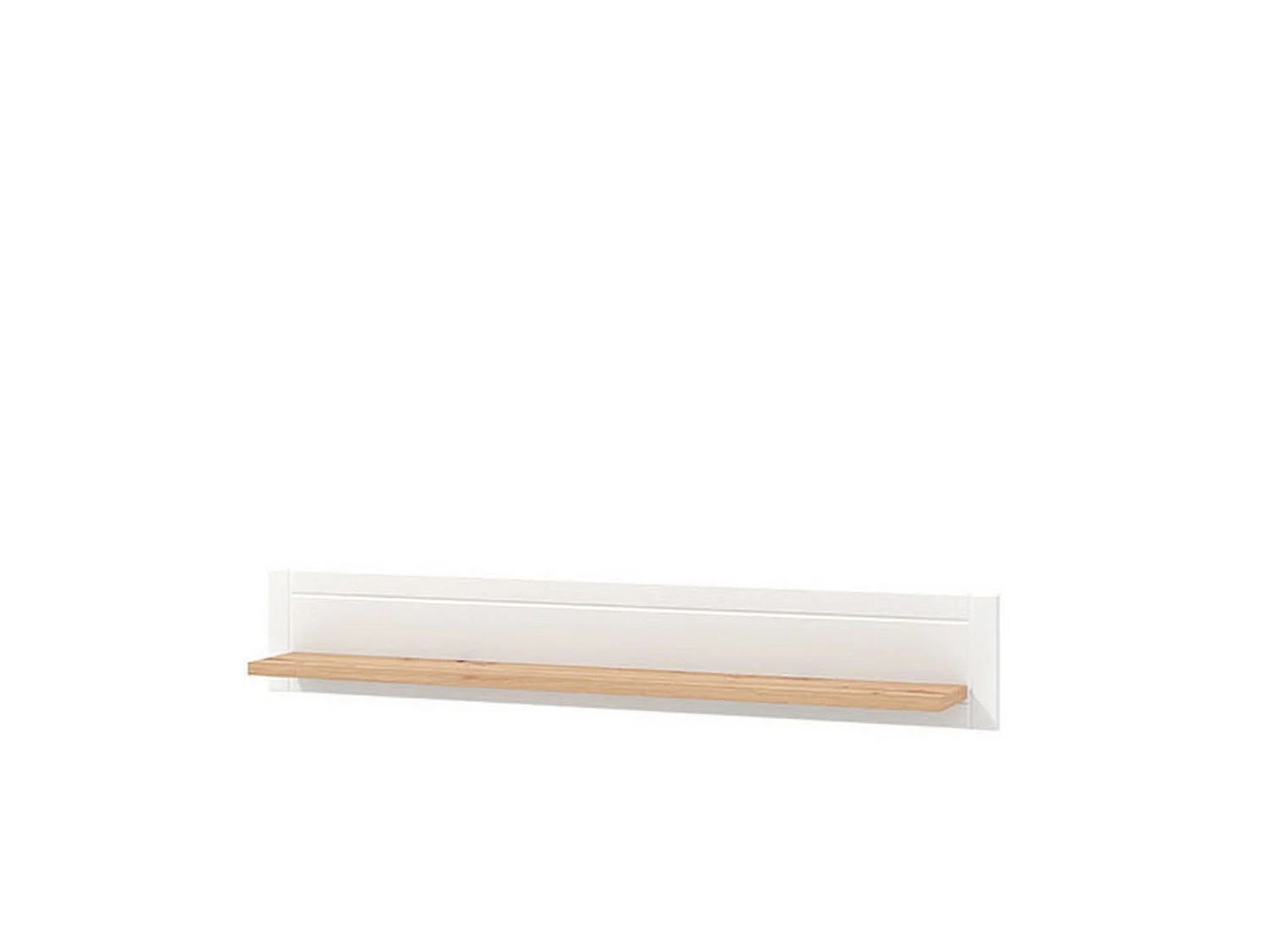 Étagère Suelli, une Tablette, 146x20x24h cm Blanc, Détail Géométrique, Charge Tablettes 5