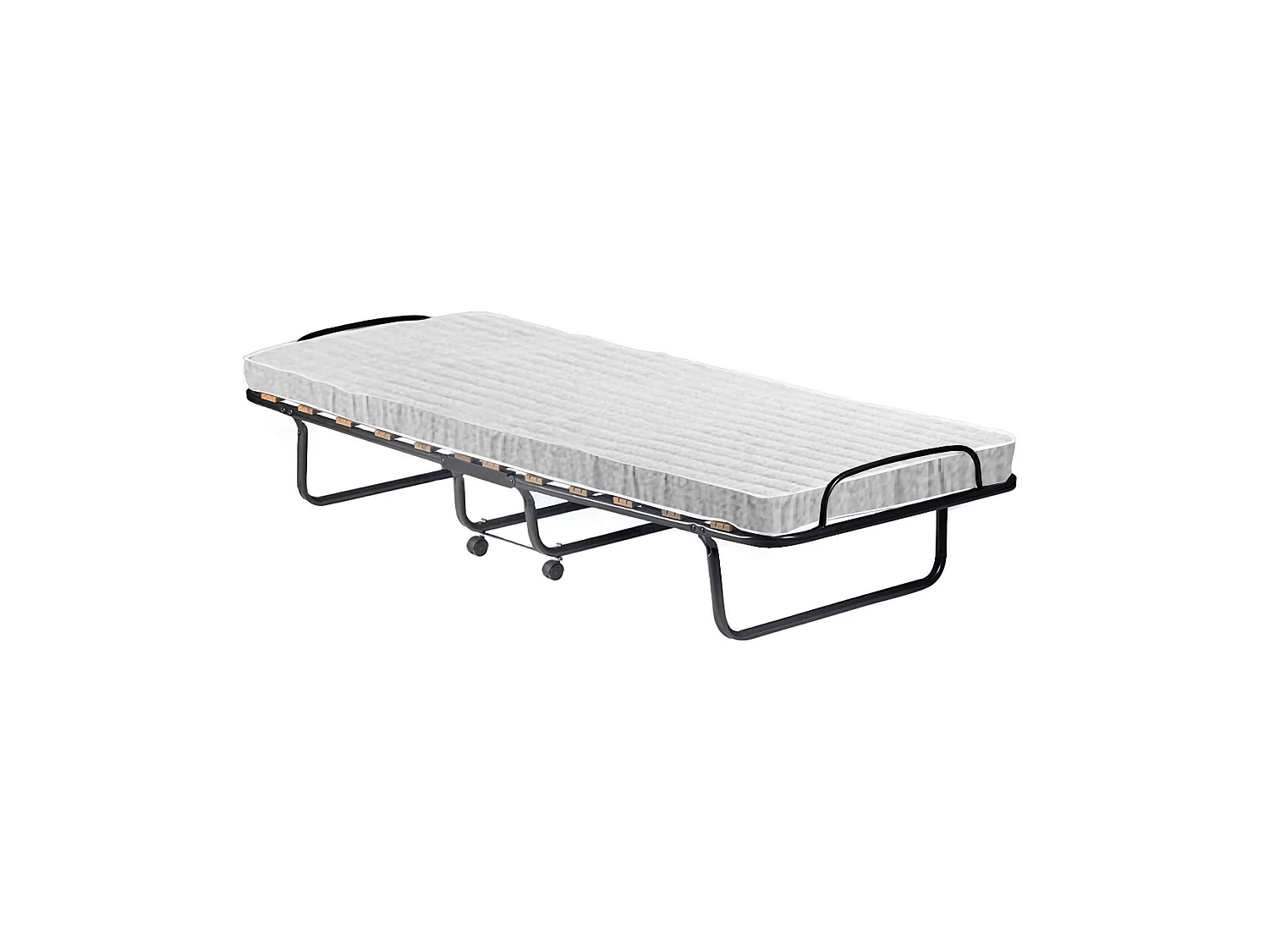Opklapbed Nives, Inclusief Matras Made in Italy, Wit, Veldbed, Matrasa 80x190x10 cm, Gevoerd