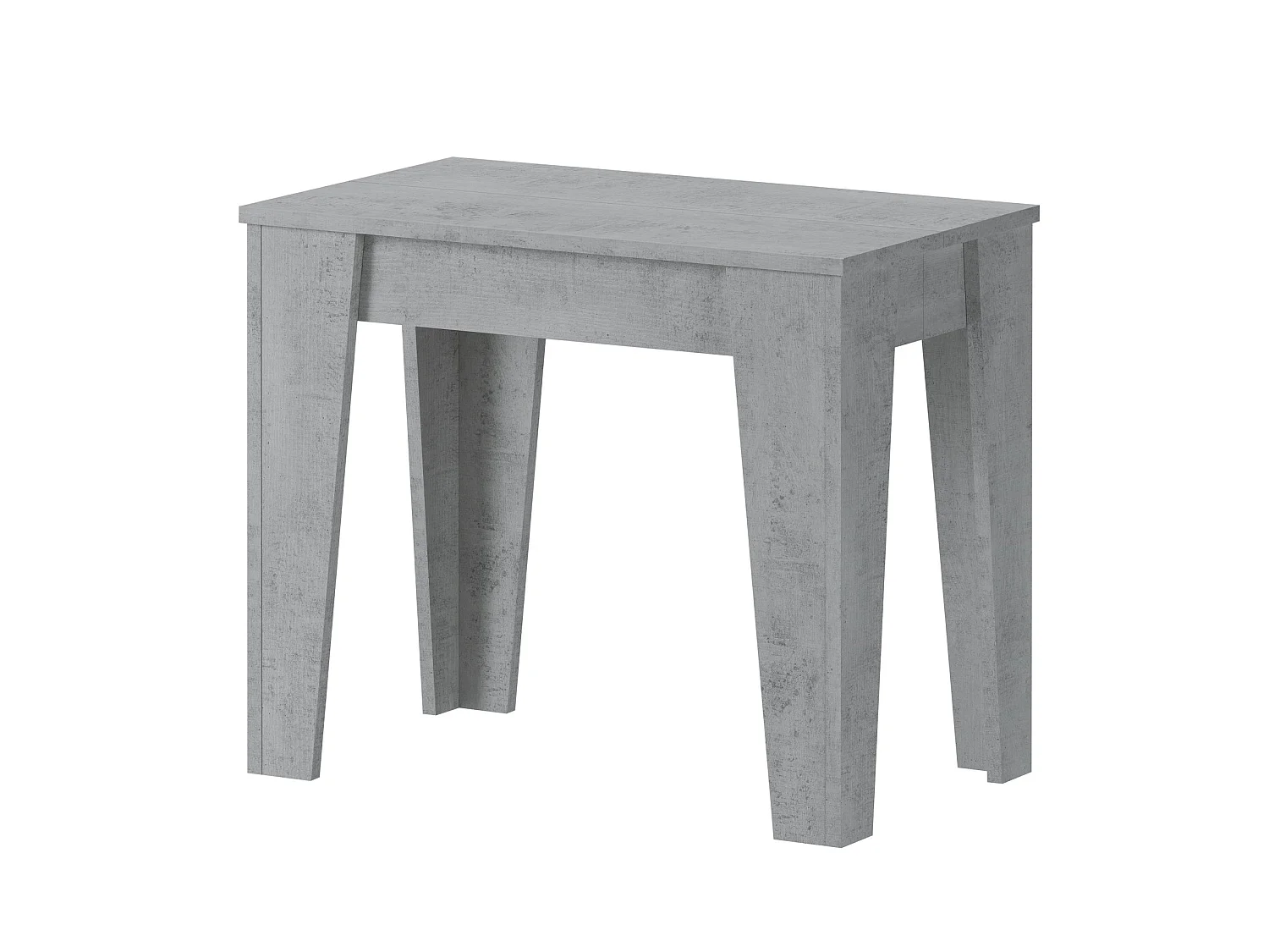 Console Extensible Gizio, 306x90x75h cm Gris Ciment, 12 Places, Mécanisme d'Extension Centré