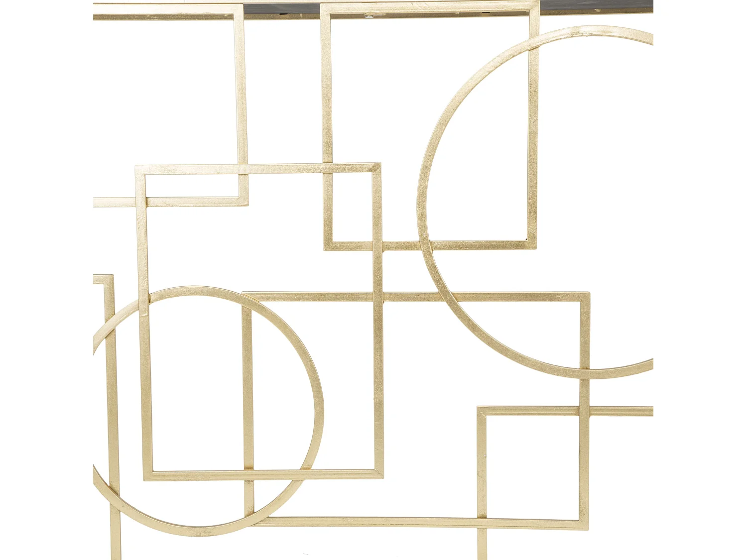 Consolle Rankin, un Ripiano, 120x41x81h cm oro, Materiale Struttura in Vetro, Colore Ripiano Trasparente