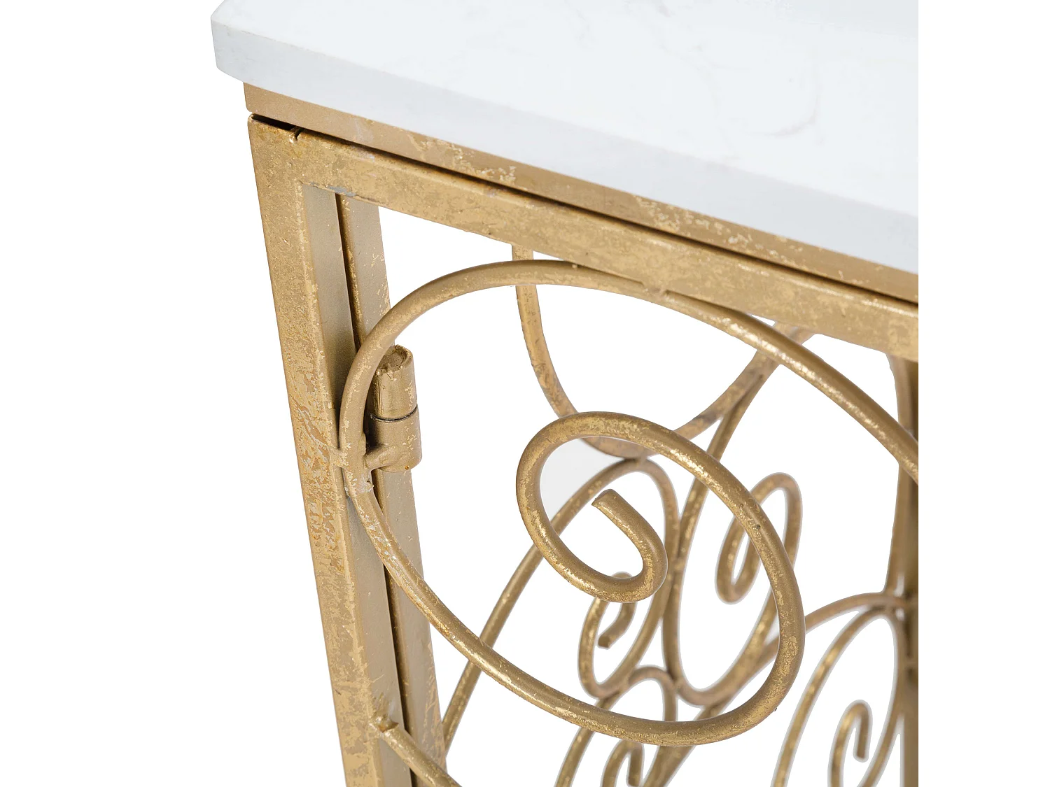 Consolle Goris, un Ripiano, 140x36x82h cm Bianco, Materiale Struttura in Marmo, Colore Ripiano Bianco