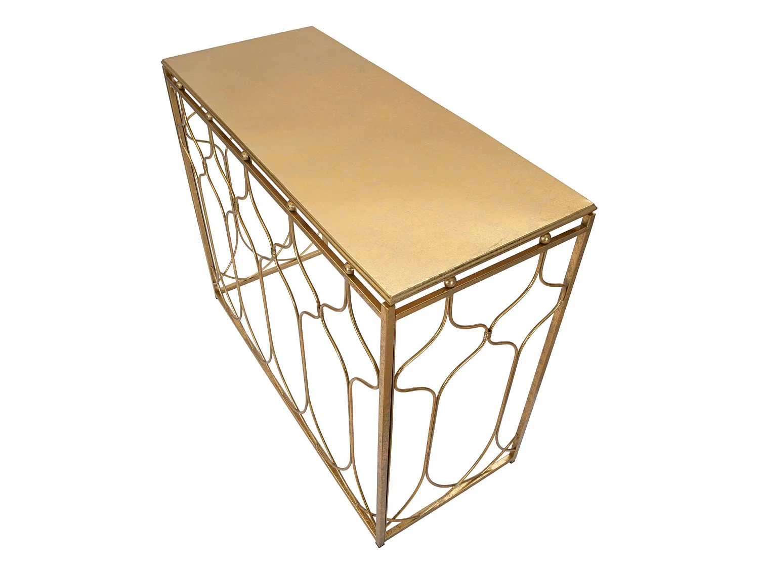 Console Hadata, Plateau couleur or, 91x41x78h cm or,