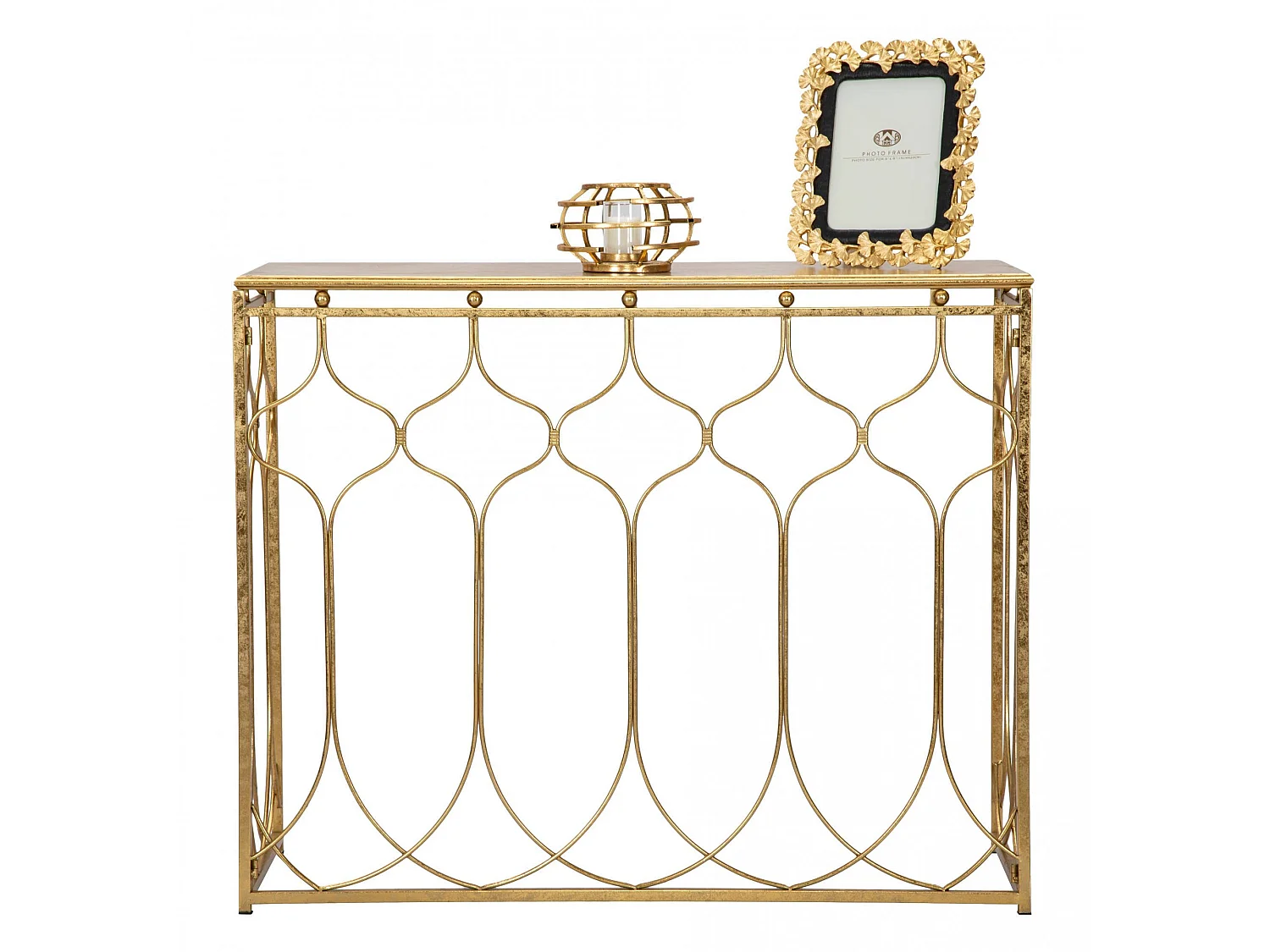 Console Hadata, Plateau couleur or, 91x41x78h cm or,