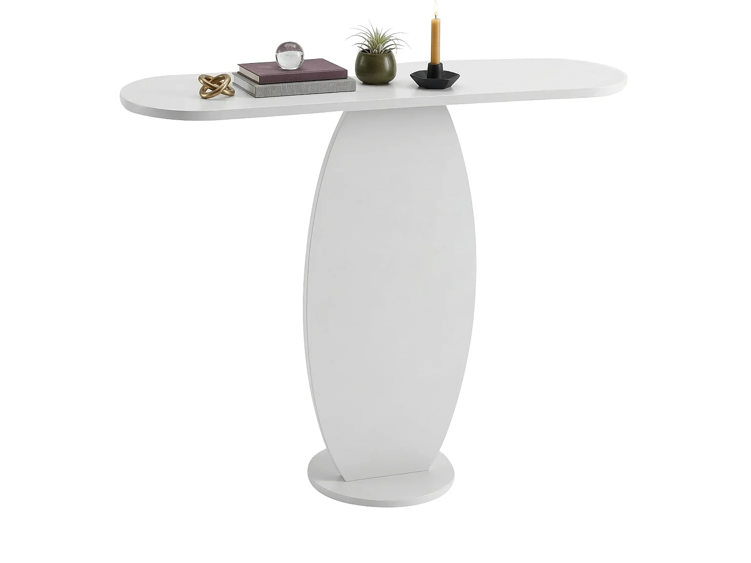 Consolle Ramacca, Colore Ripiano Bianco, 100x30x81h cm Bianco,