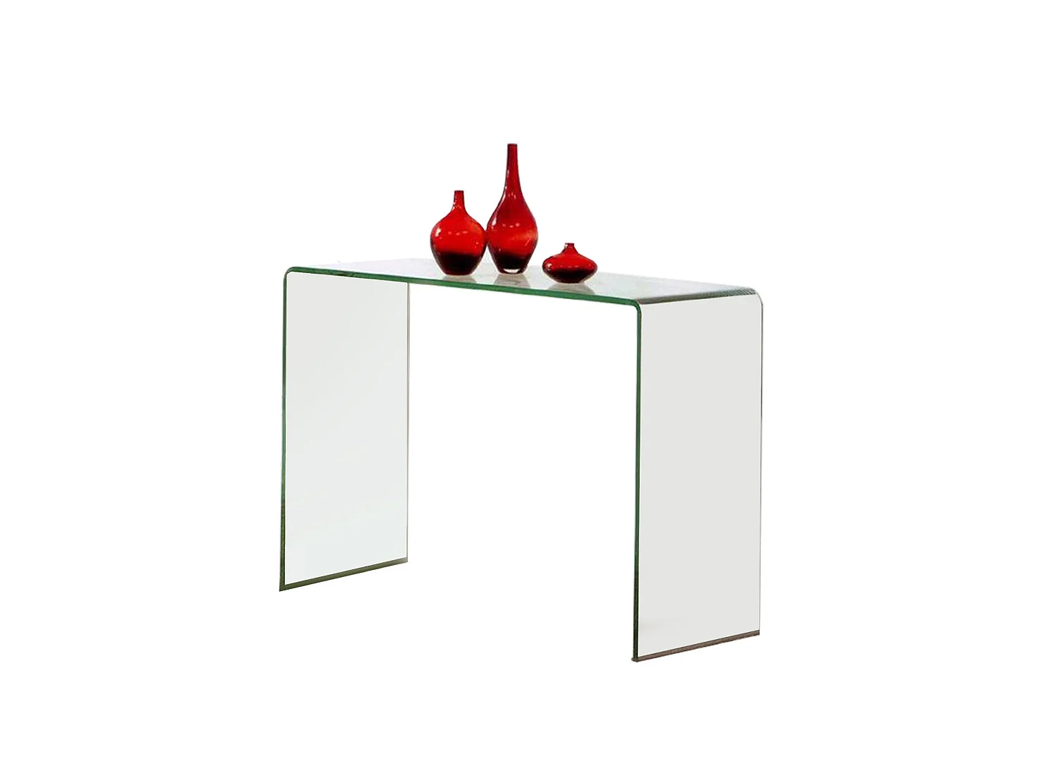 Console Cavedine, Plateau Transparent, 100x33x75h cm Transparent,