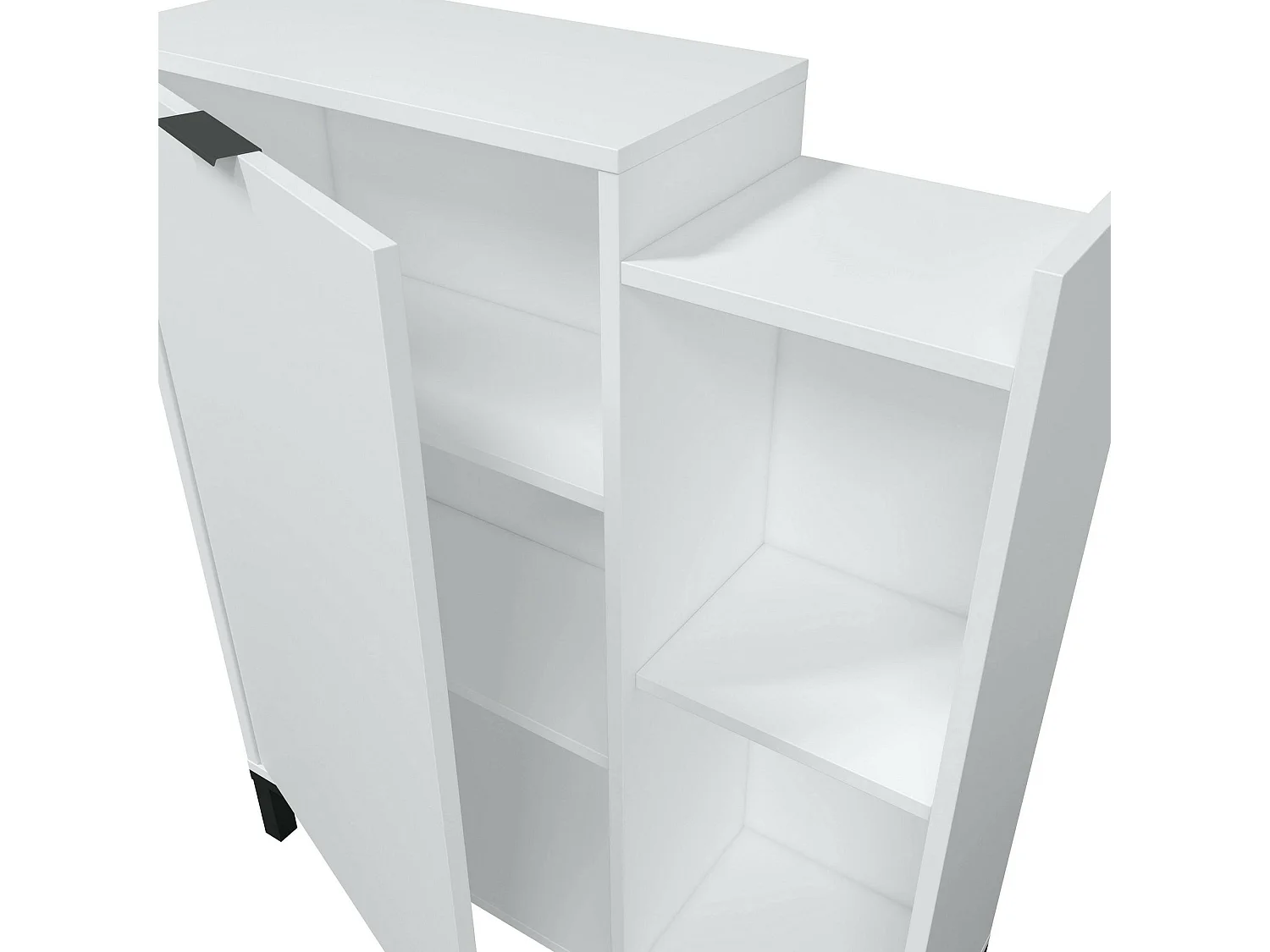 Meuble Sous-vasque\ Argusto, Miroir Inclus, 24x77x91h cm Blanc