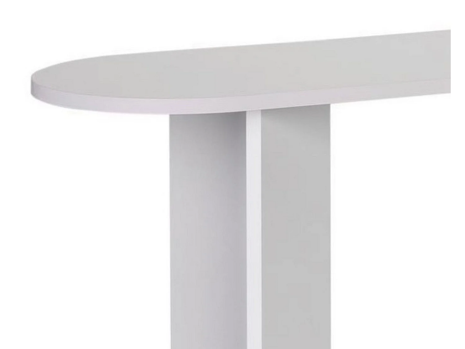 Consolle Cercino, un Ripiano, 150x35x75h cm Bianco, Peso Supportato 25 kg, Colore Ripiano Bianco