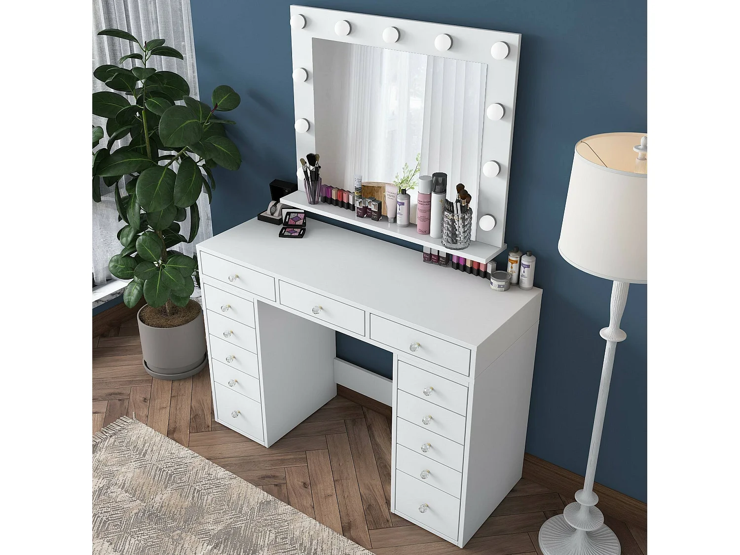Consolle Vicoli, un Ripiano, 44.5x120x81.6h cm Bianco