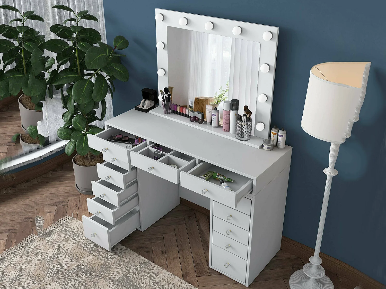 Consolle Vicoli, un Ripiano, 44.5x120x81.6h cm Bianco