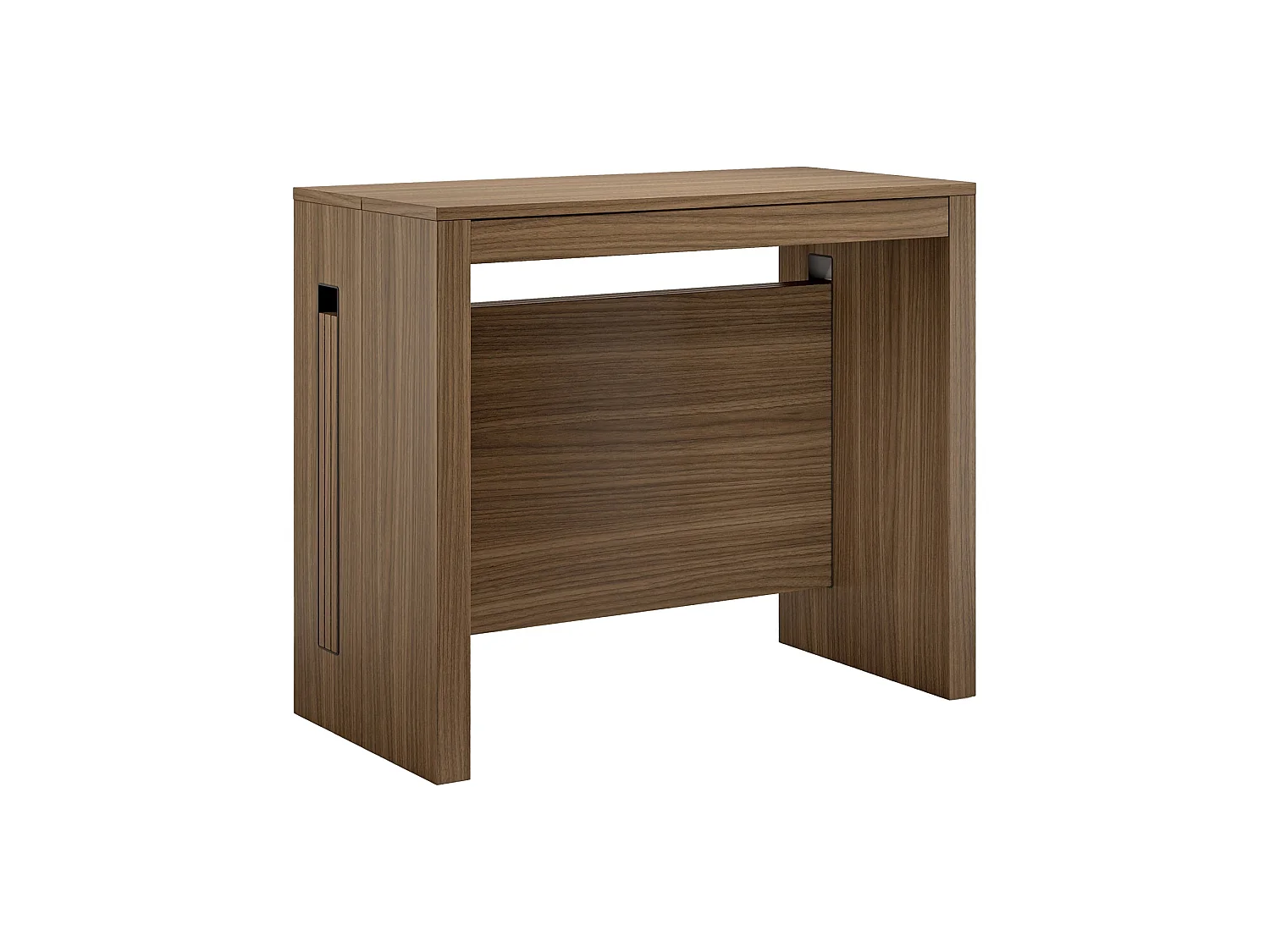Ficarolo Uitschuifbare Console, 8 Zitplaatsen Made in Italy, 186x90x78h cm Bruin Noten, Uitschuifbaar, Inkliksysteem