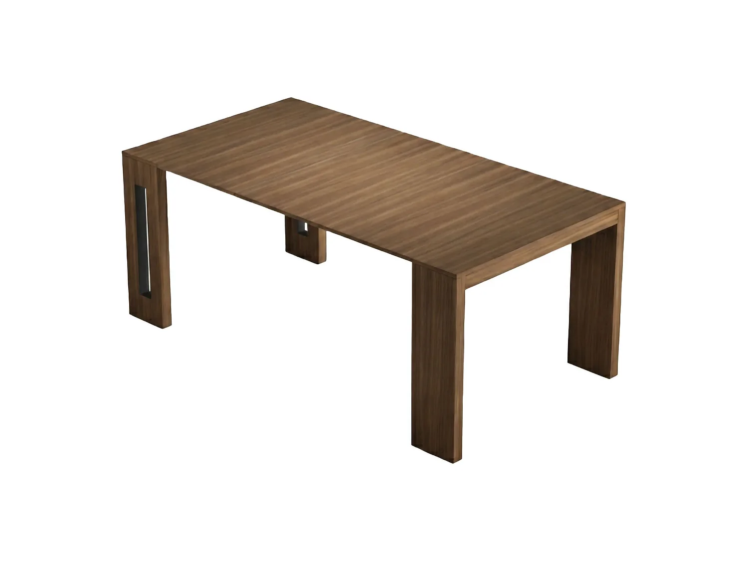 Ficarolo Uitschuifbare Console, 8 Zitplaatsen Made in Italy, 186x90x78h cm Bruin Noten, Uitschuifbaar, Inkliksysteem